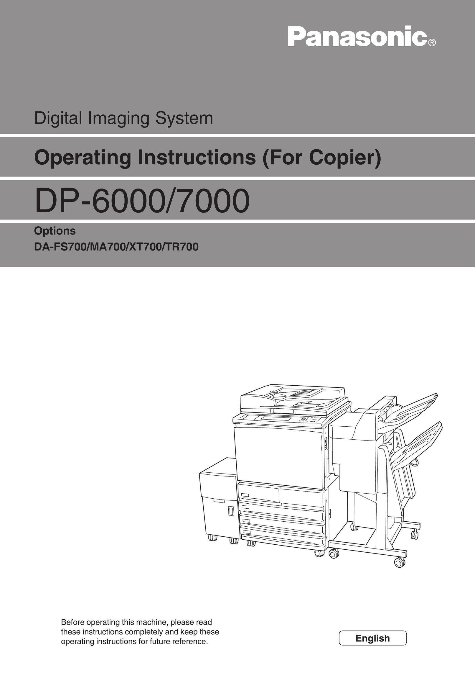 Panasonic DP-6000 All in One Printer User Manual