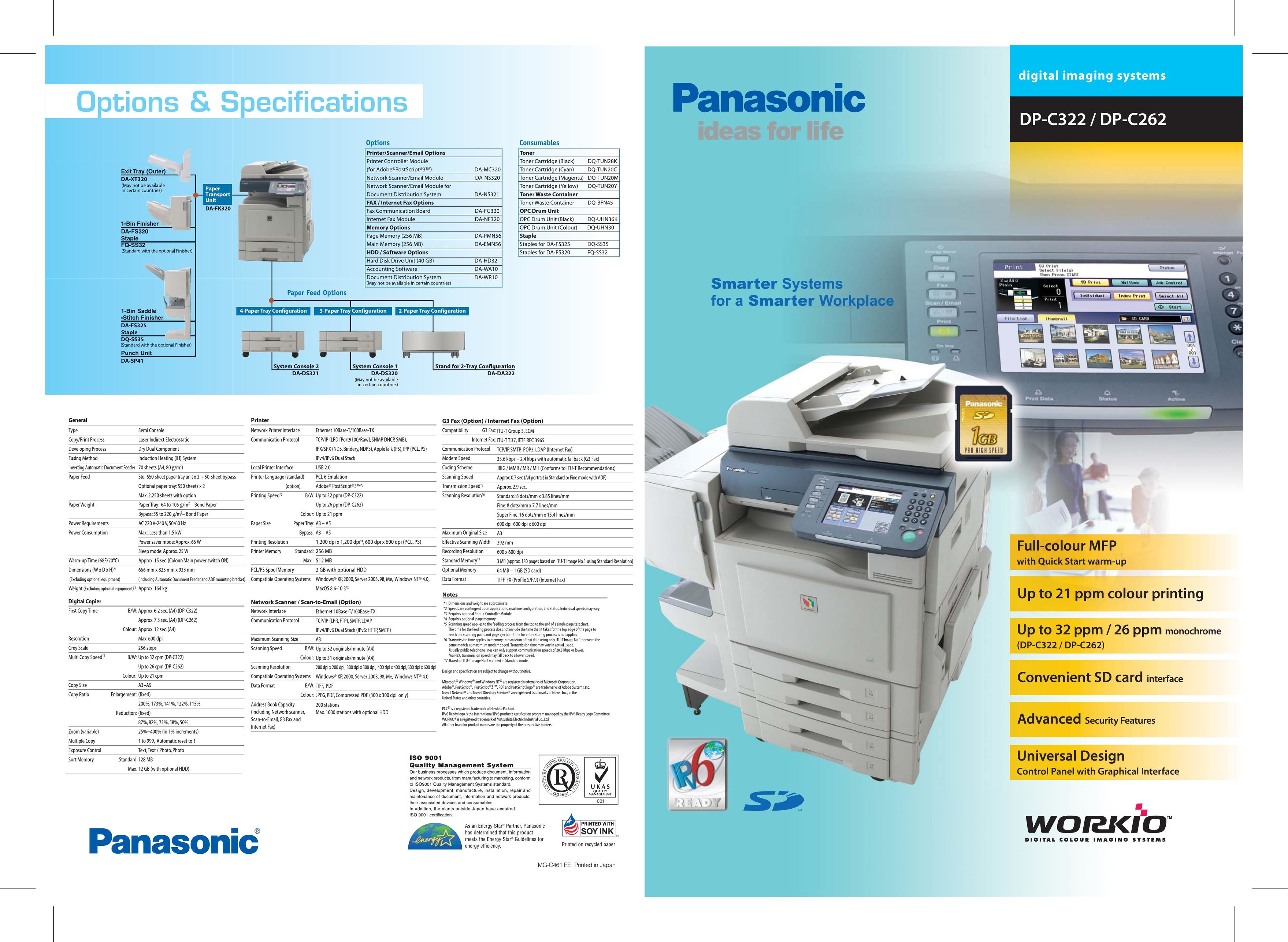 Panasonic DP-C262 All in One Printer User Manual