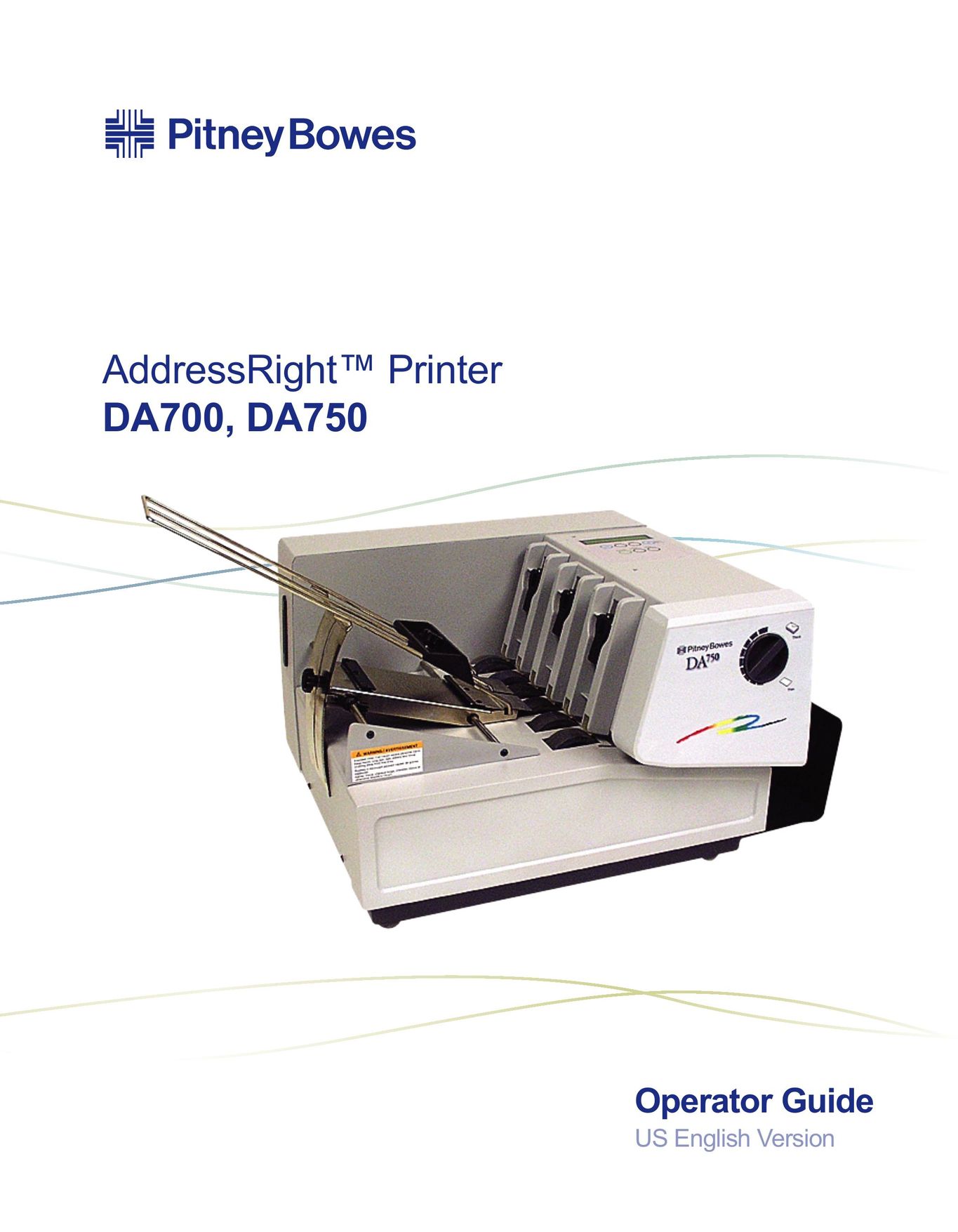 Pitney Bowes DA750 All in One Printer User Manual
