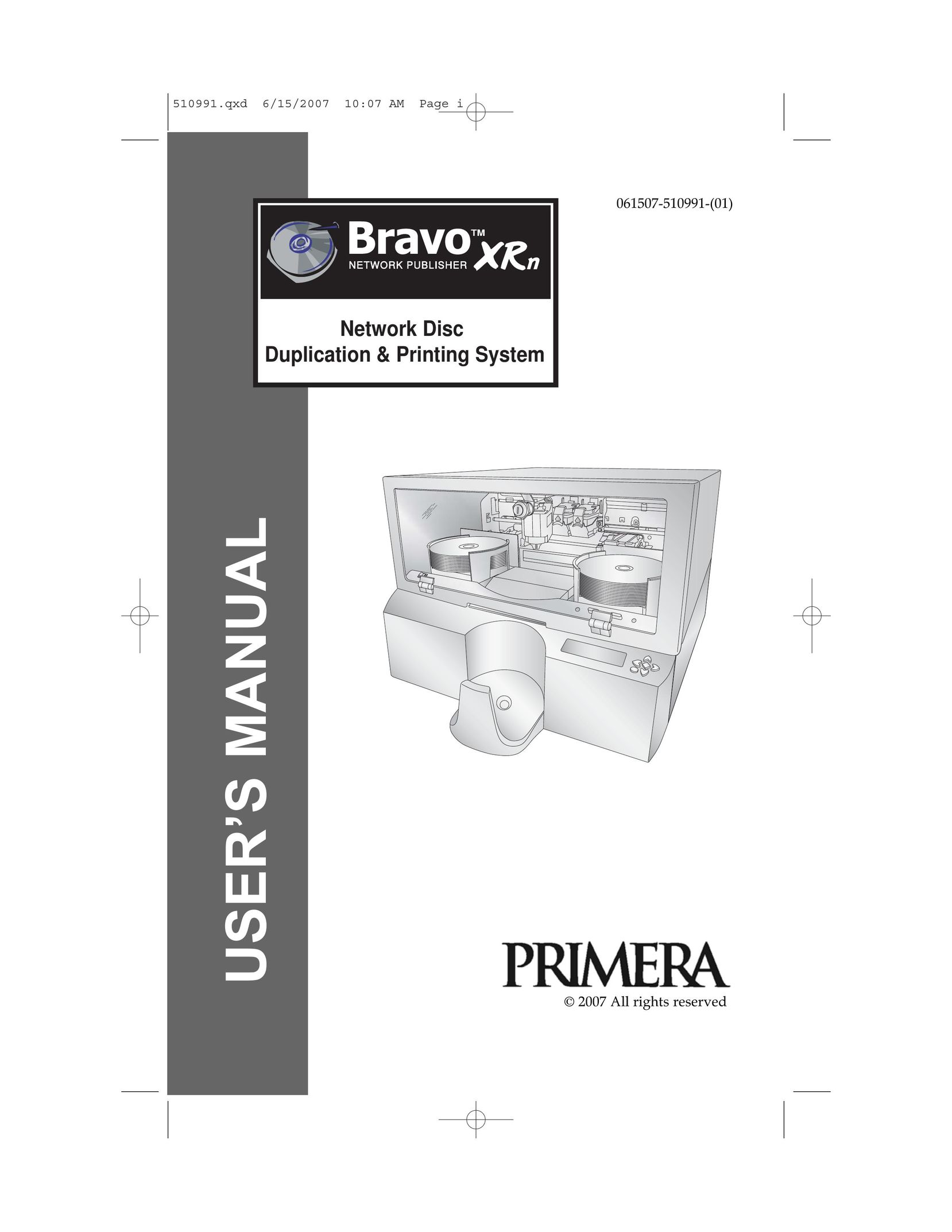 Primera Technology Network Disc Duplication & Printing System All in One Printer User Manual