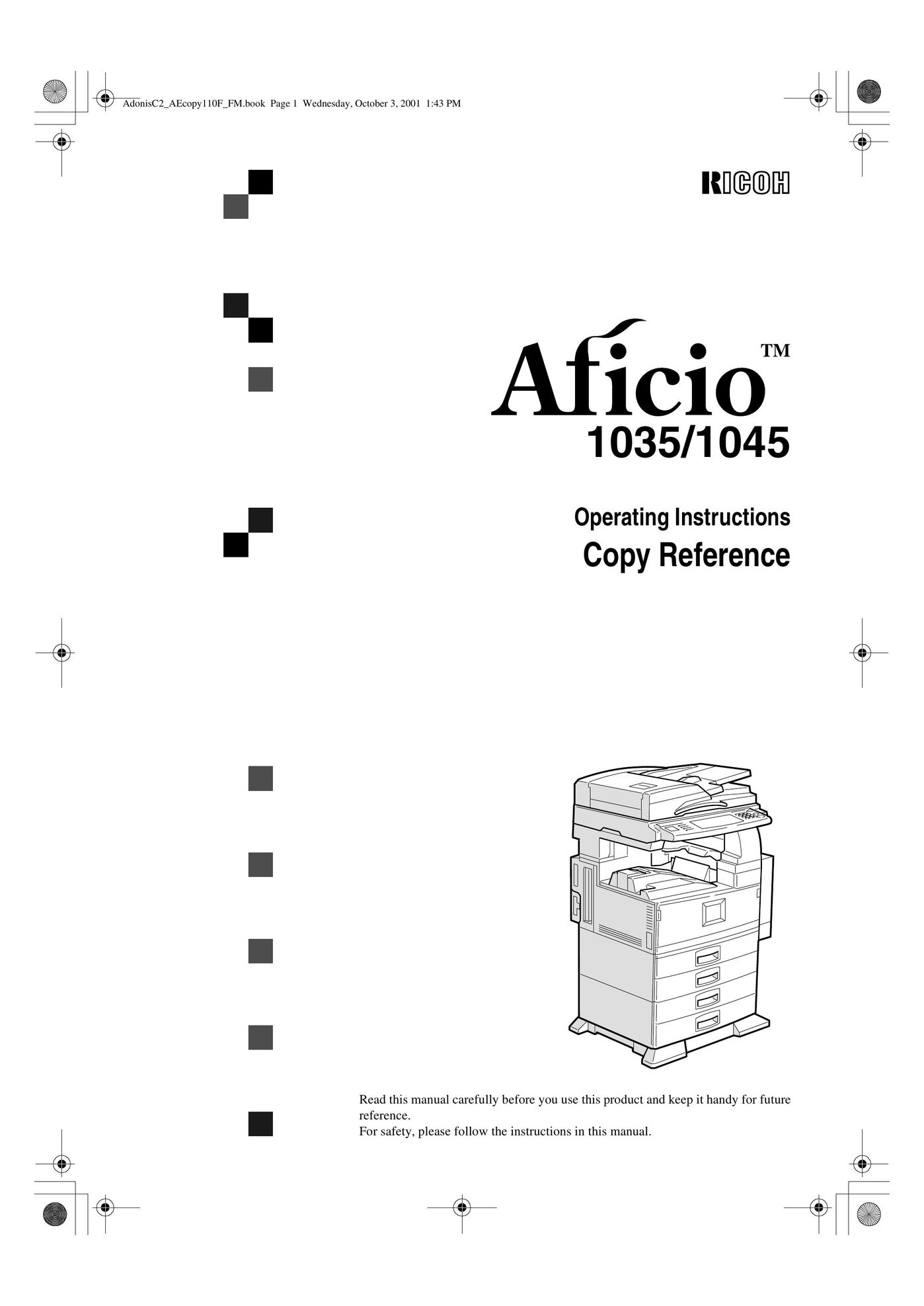 Ricoh 1045 All in One Printer User Manual