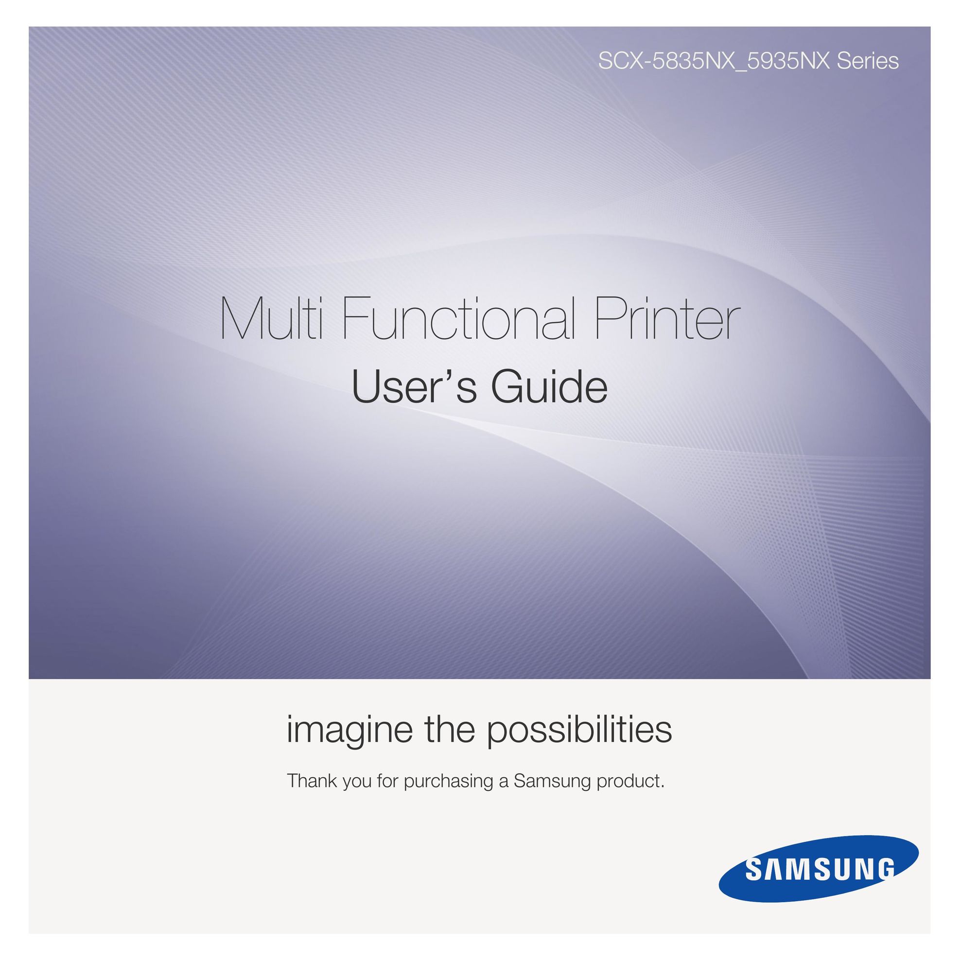 Samsung 5935NX All in One Printer User Manual