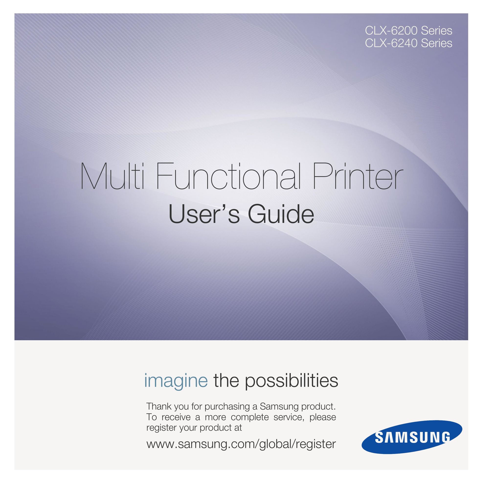 Samsung CLX-6200 All in One Printer User Manual