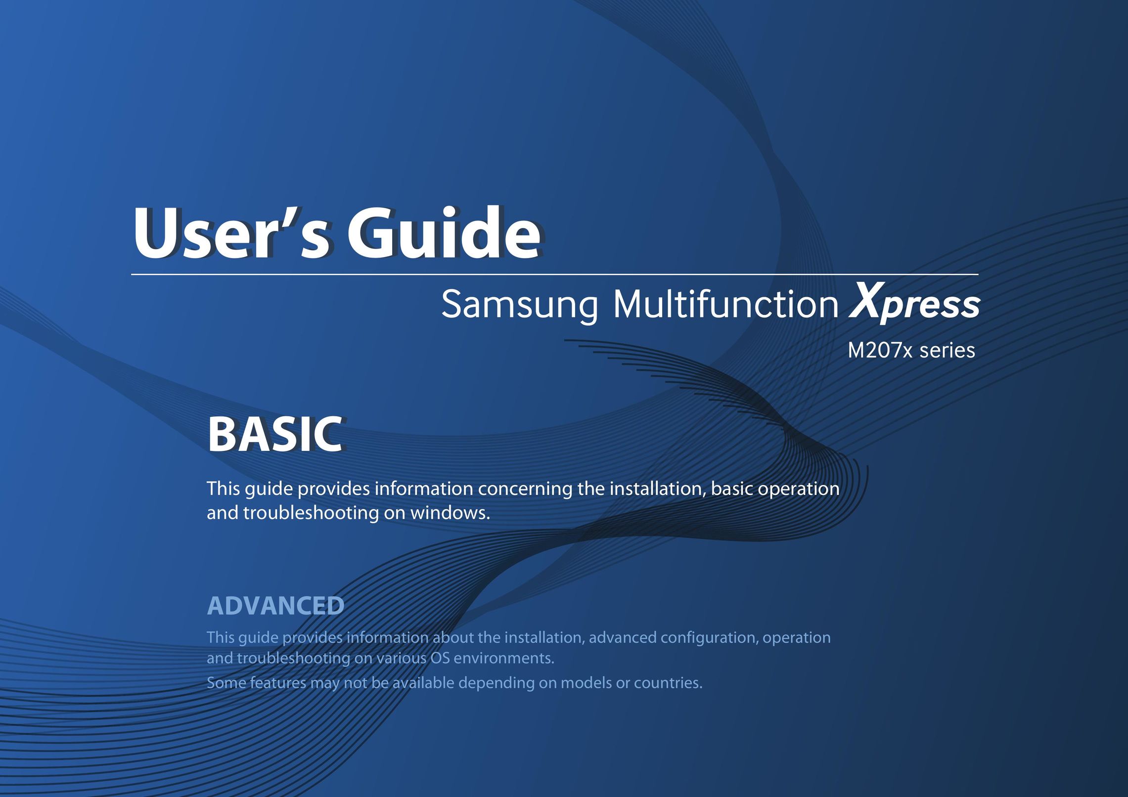 Samsung M207x All in One Printer User Manual
