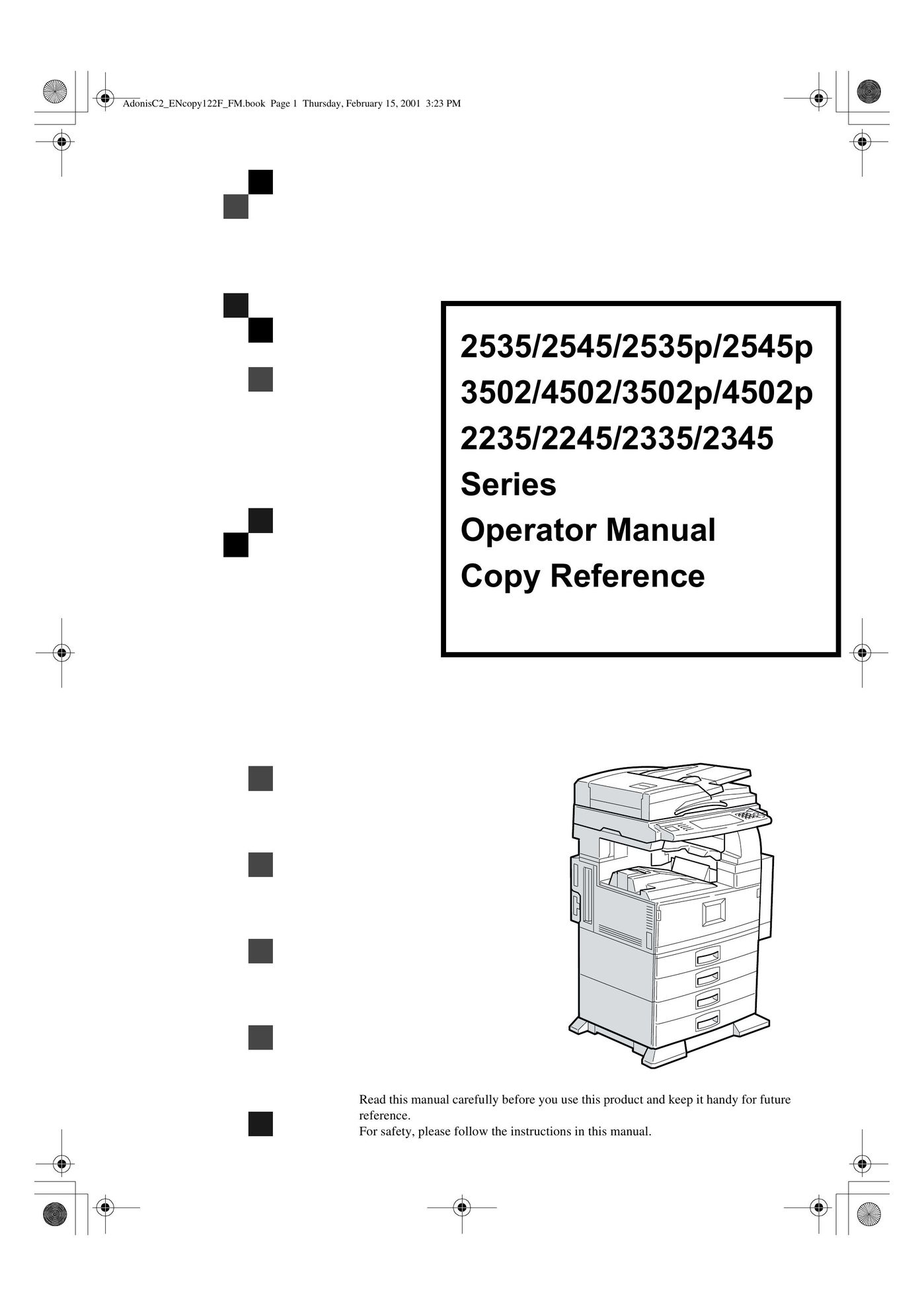 Savin 2535/2535p All in One Printer User Manual