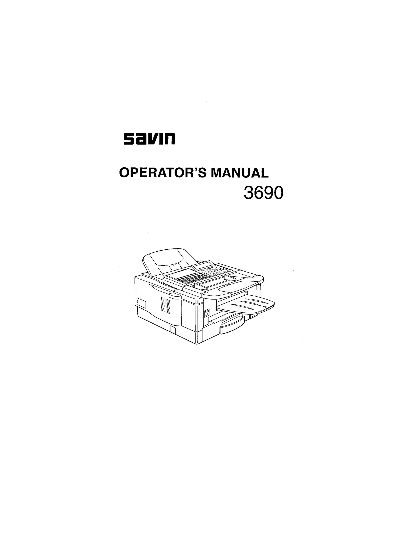 Savin 3690 All in One Printer User Manual