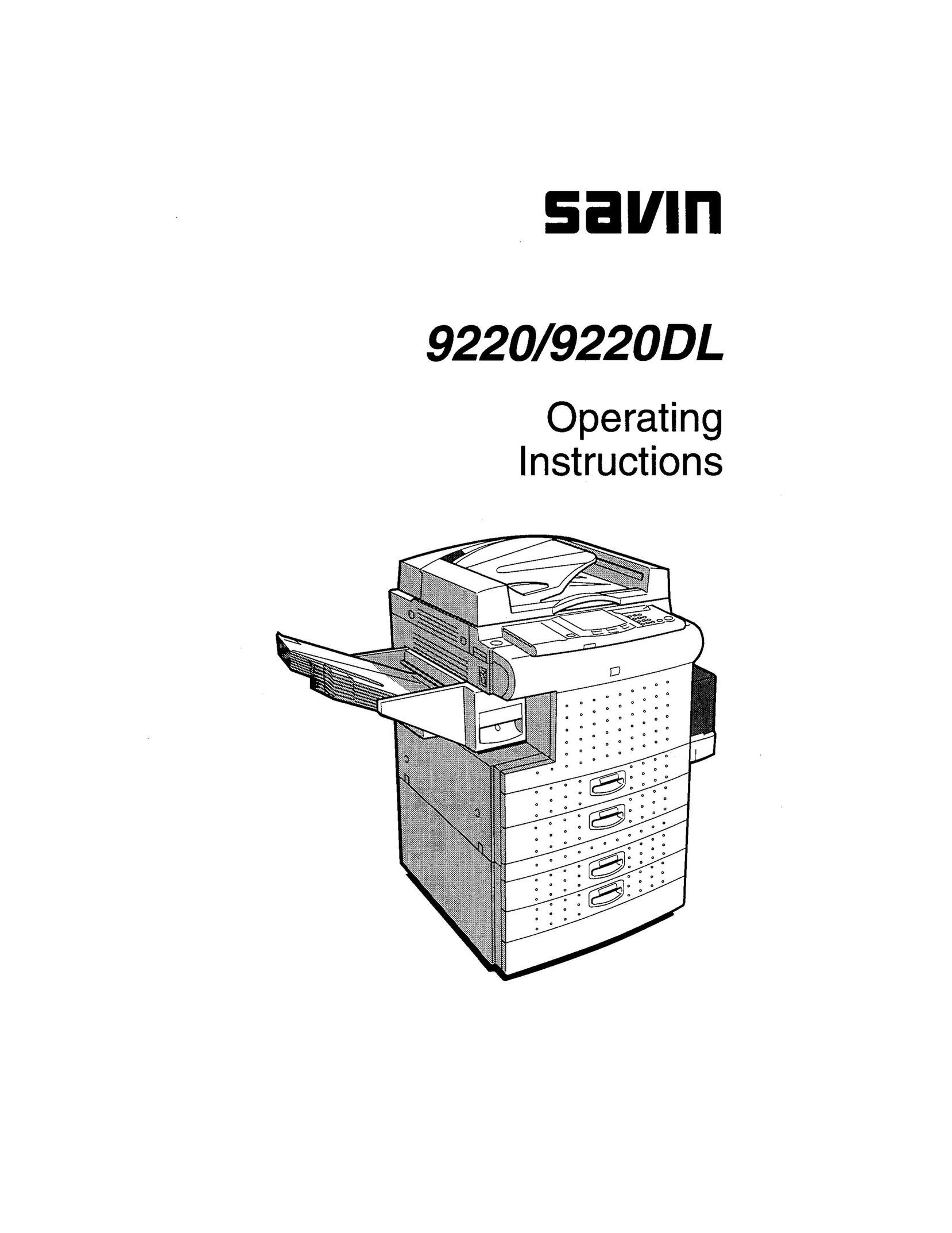 Savin 9220 All in One Printer User Manual