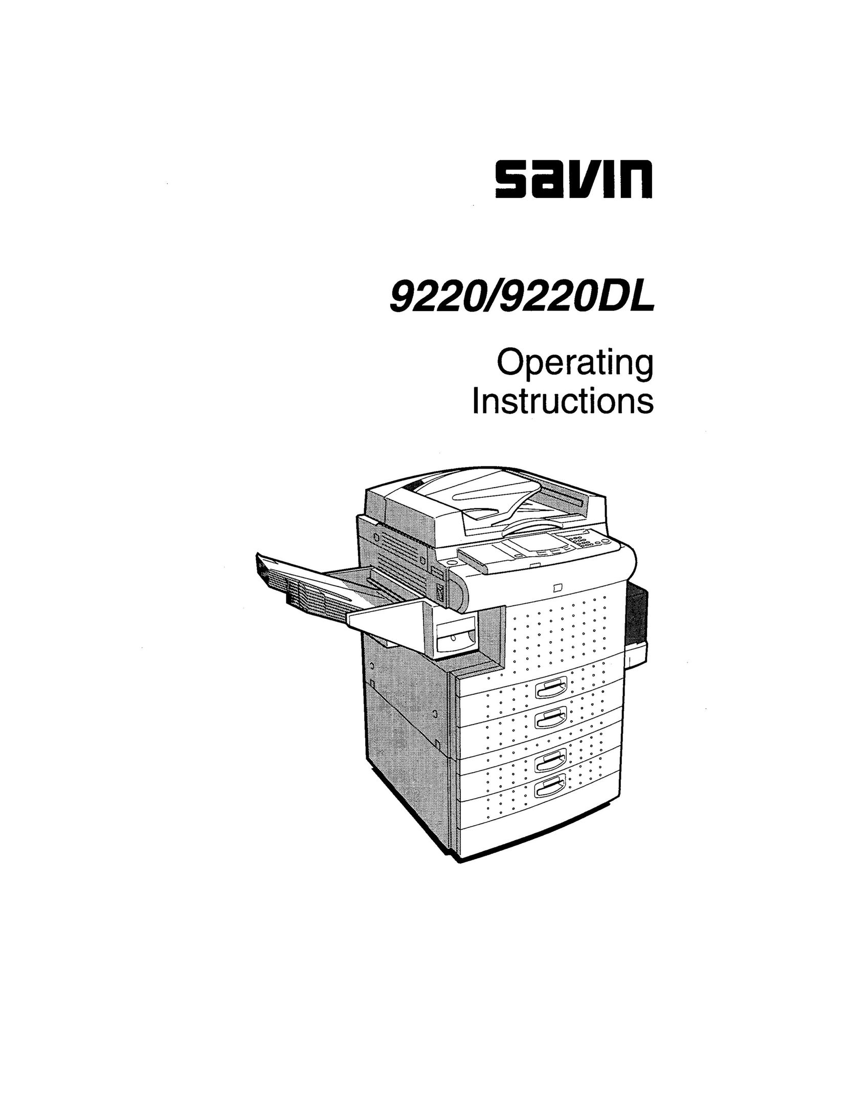 Savin 9220/9220DL All in One Printer User Manual