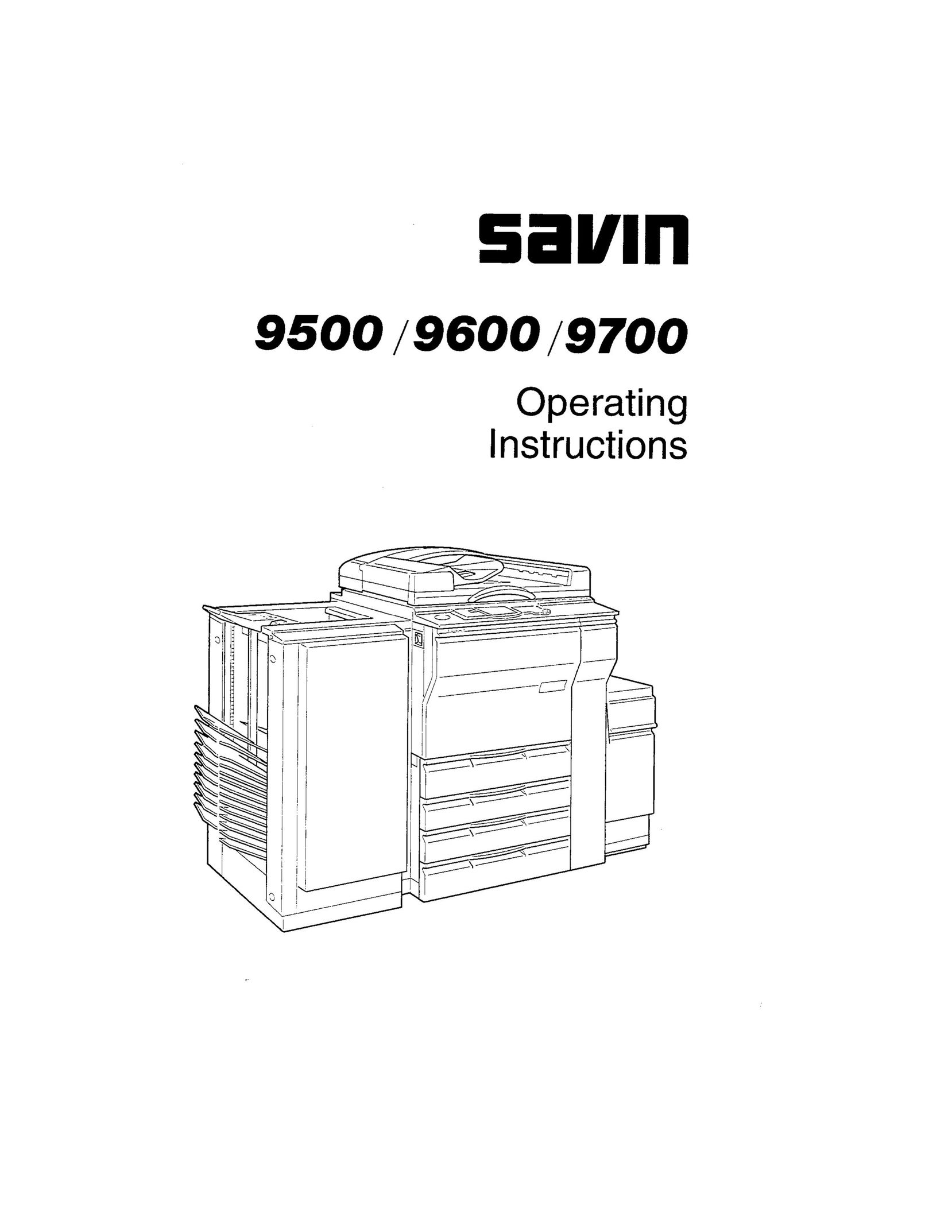 Savin 9600 All in One Printer User Manual