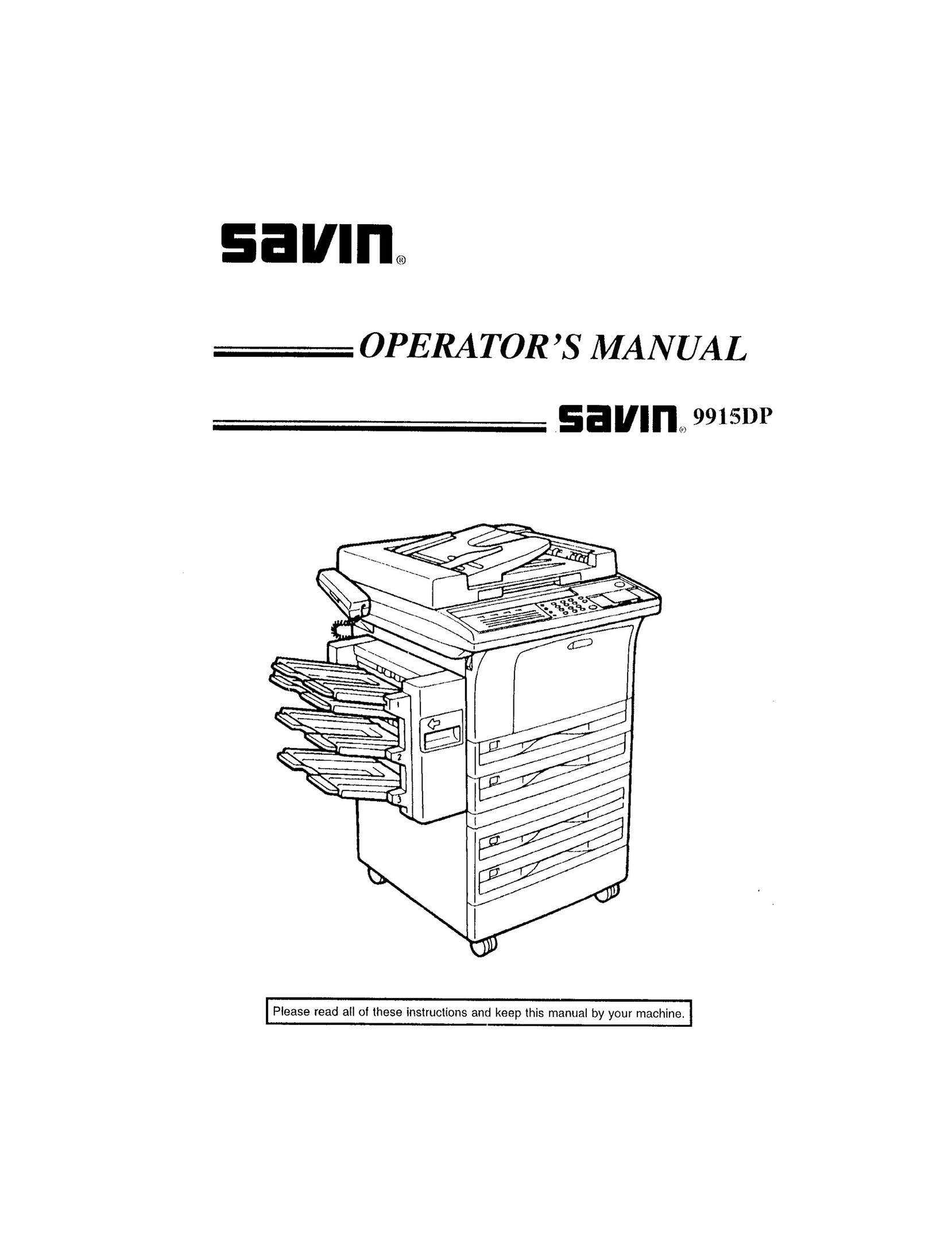 Savin 9915DP All in One Printer User Manual