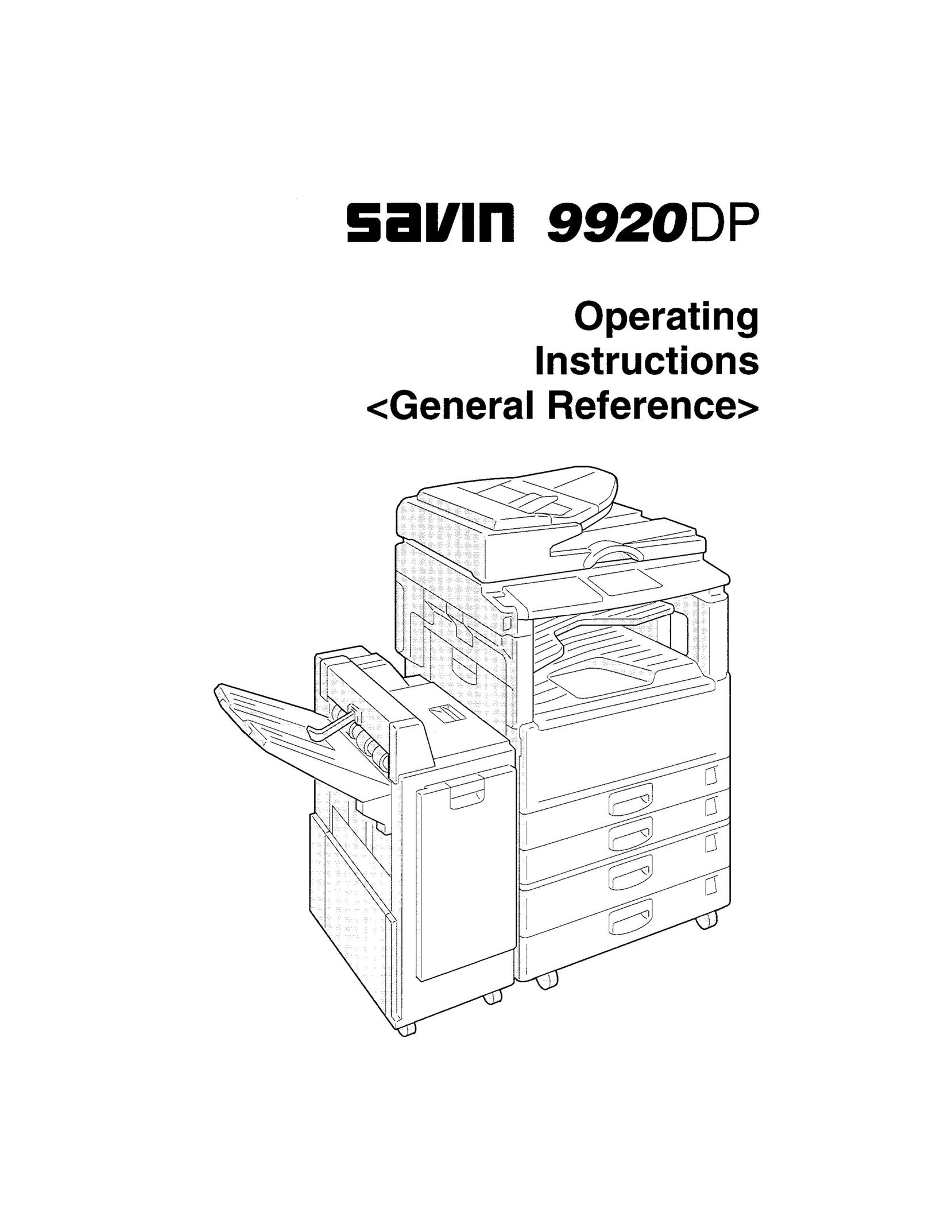 Savin 9920DP All in One Printer User Manual