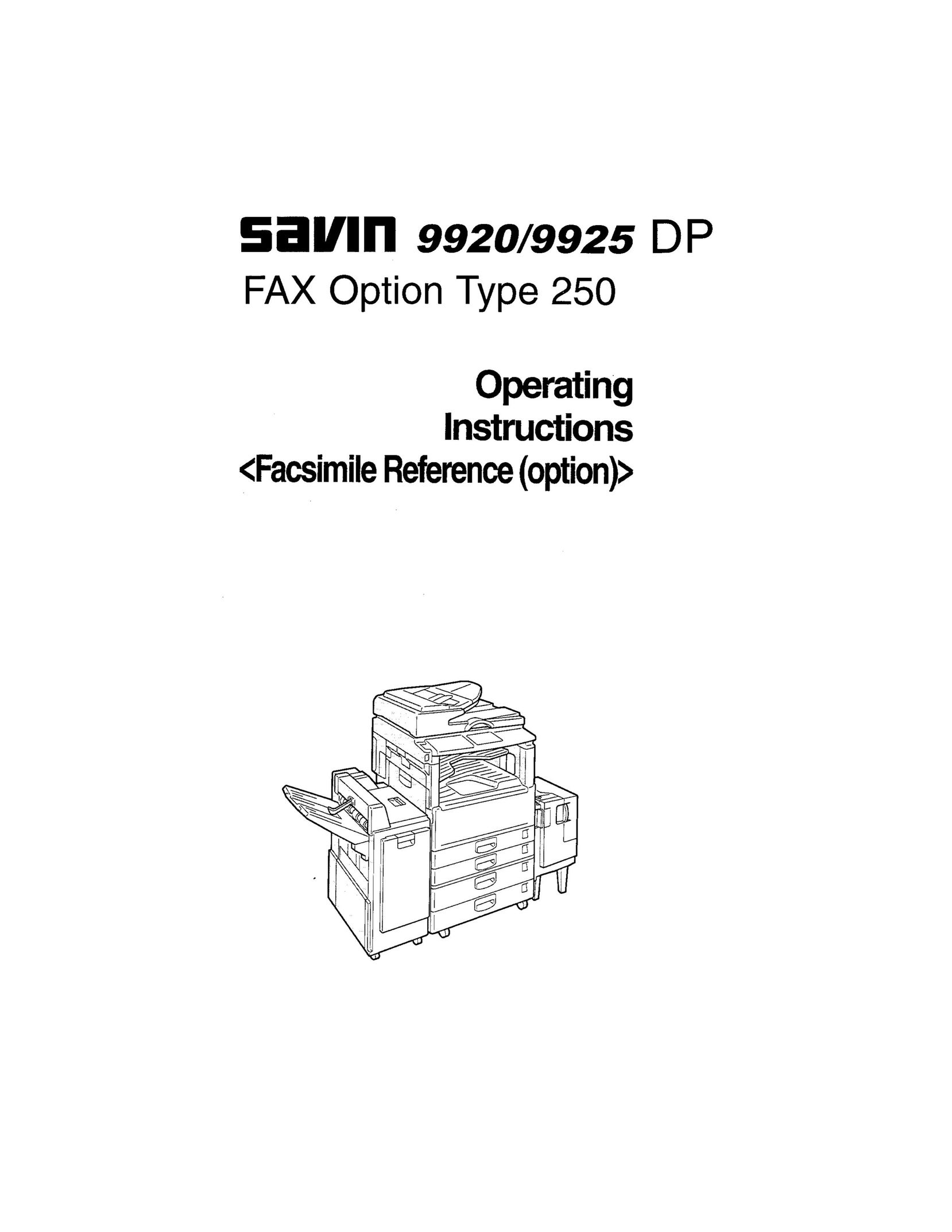 Savin 9925DP All in One Printer User Manual
