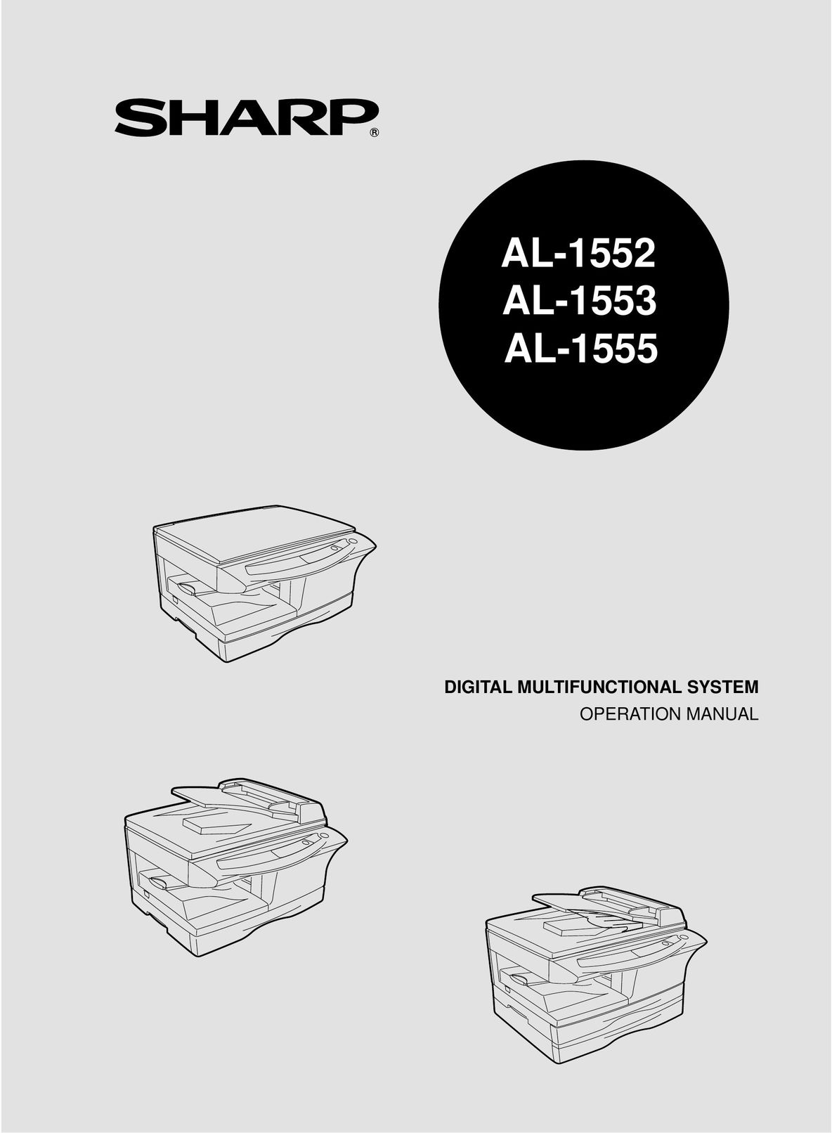 Sharp AL-1553 All in One Printer User Manual