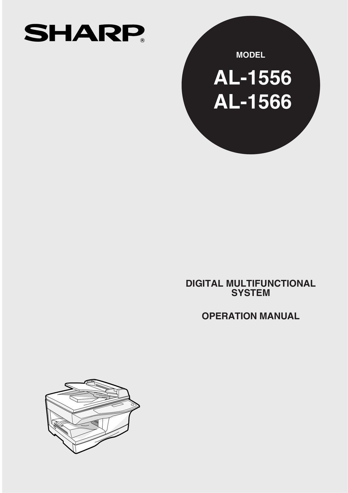 Sharp AL-1556 All in One Printer User Manual