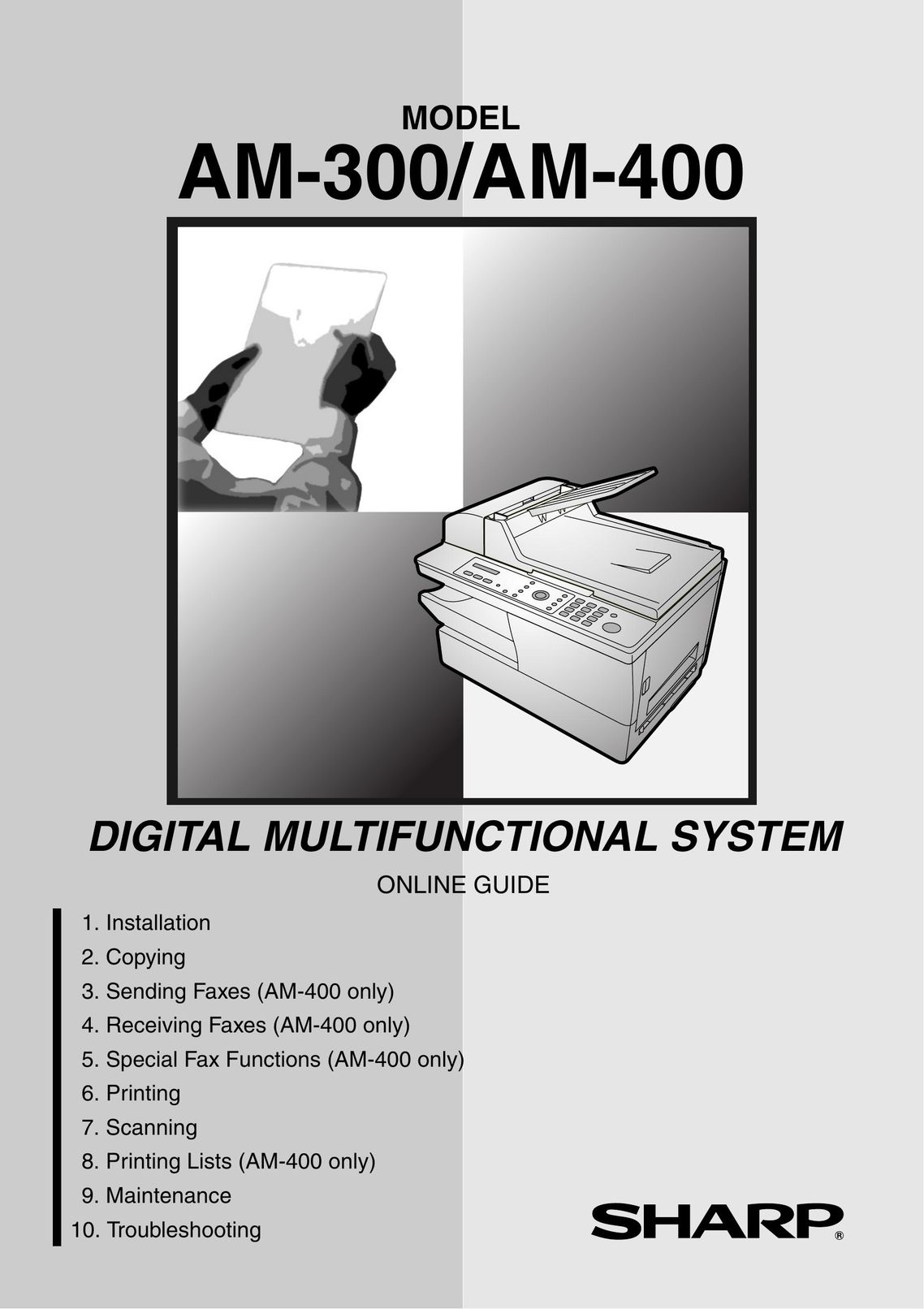 Sharp AM-400 All in One Printer User Manual