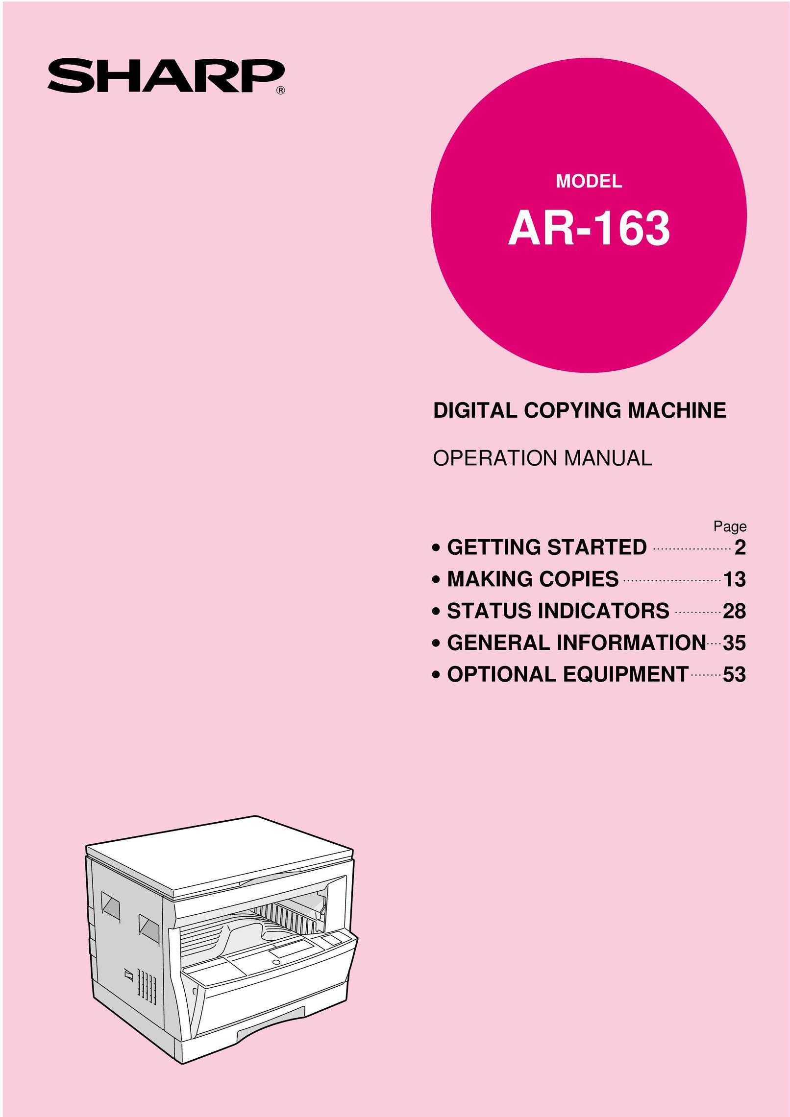 Sharp AR-162 All in One Printer User Manual