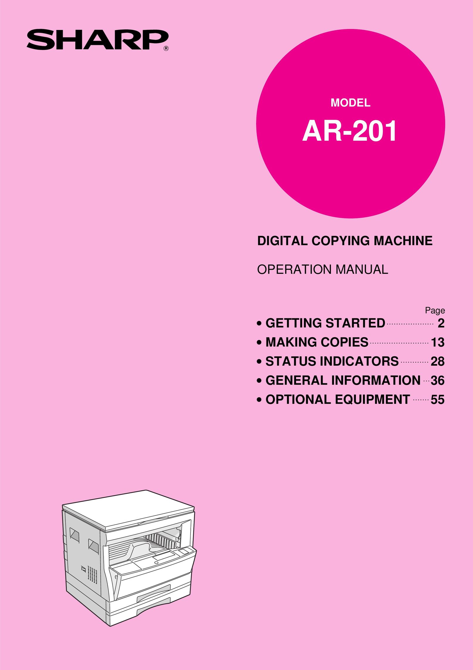 Sharp AR-201 All in One Printer User Manual