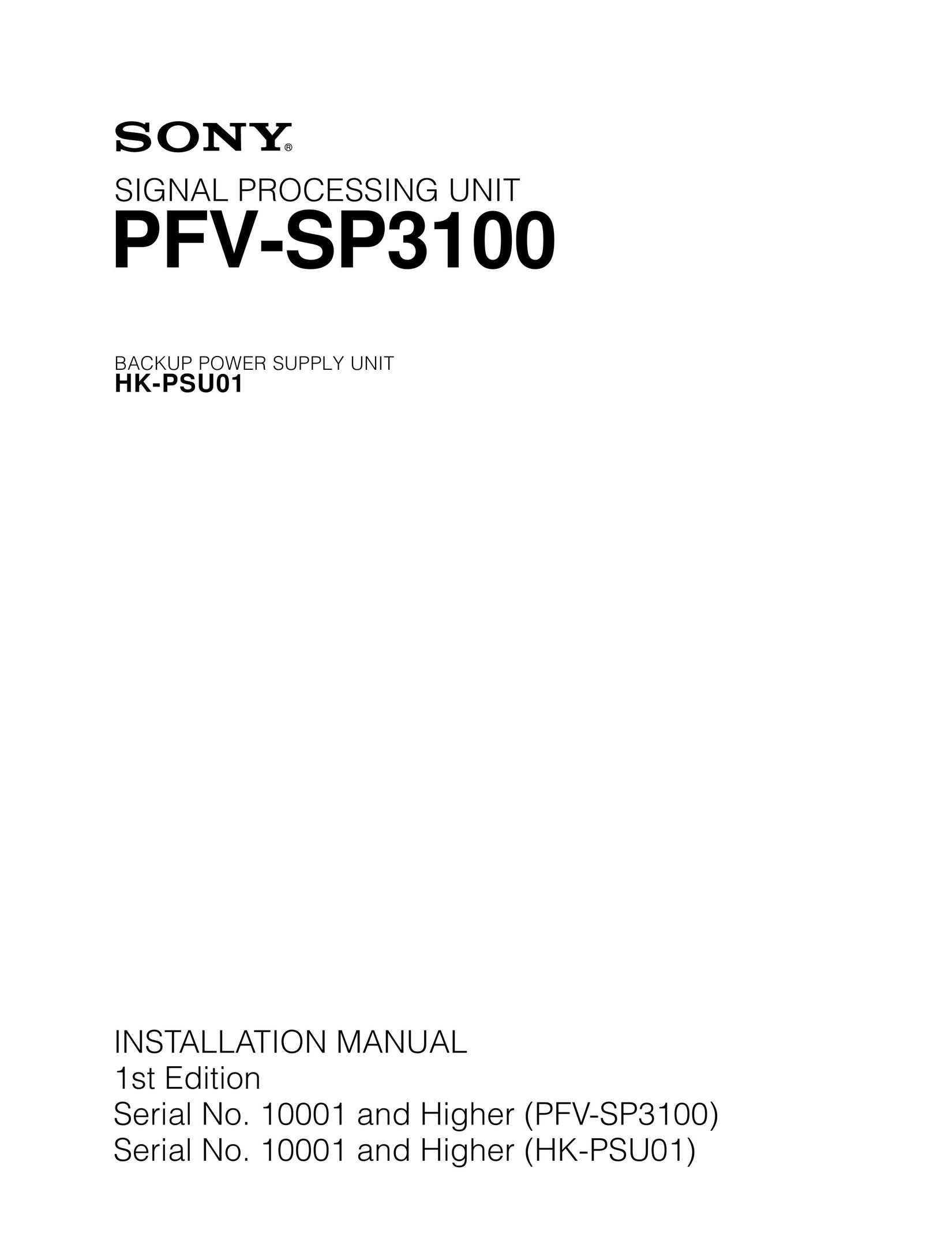 Sony PFV-SP3100 All in One Printer User Manual