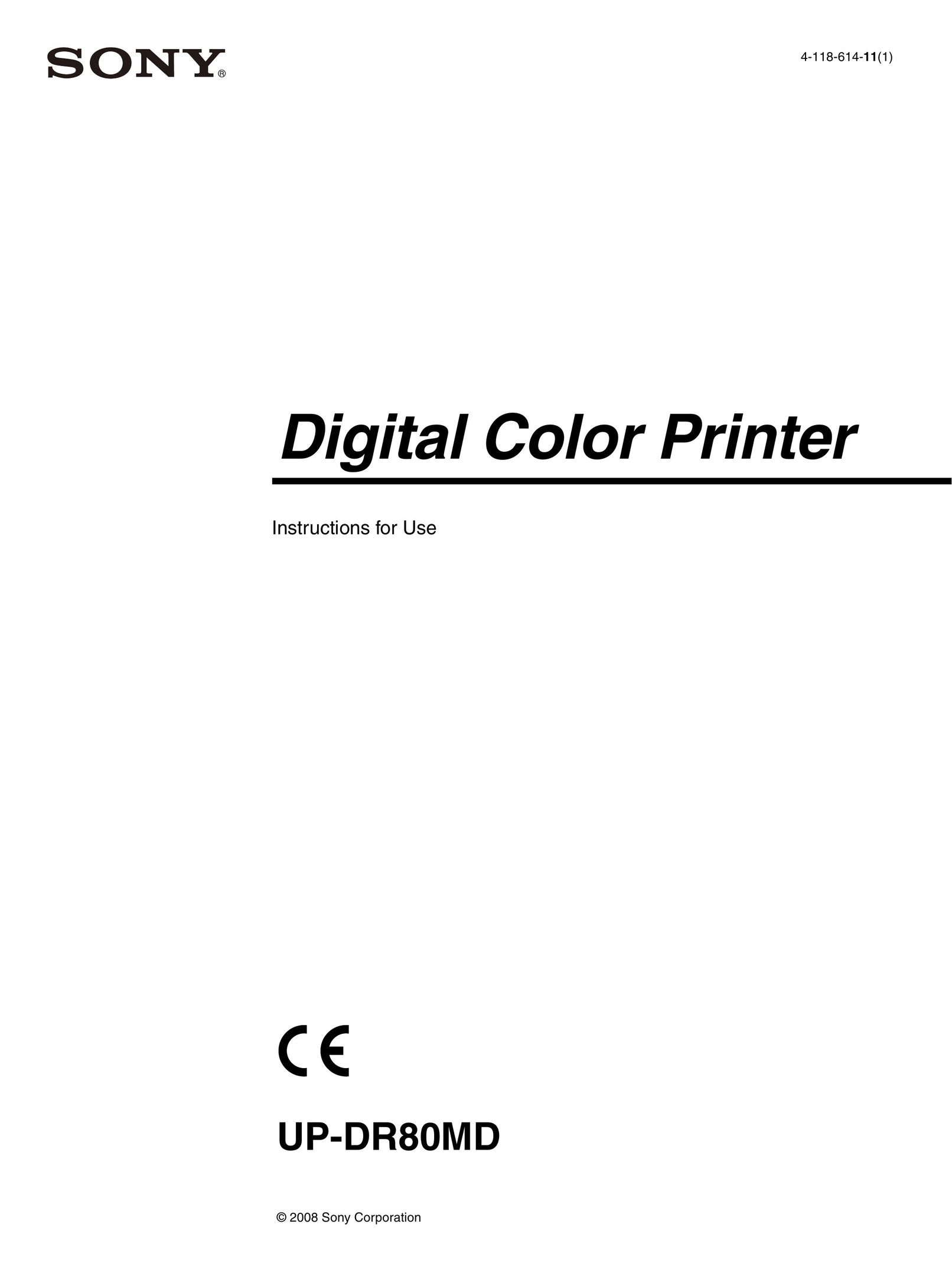 Sony UP-DR80MD All in One Printer User Manual