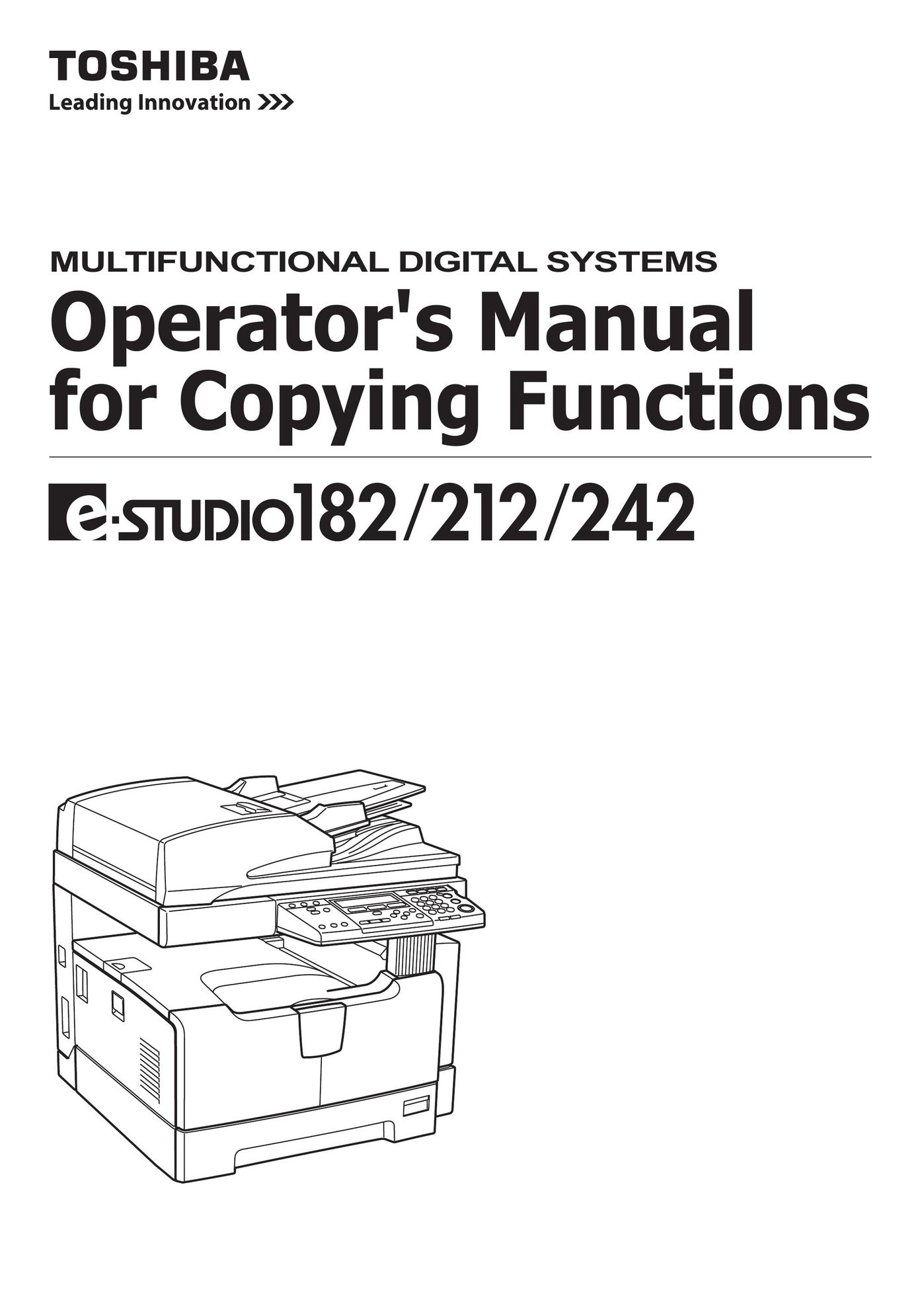 Toshiba 212 All in One Printer User Manual