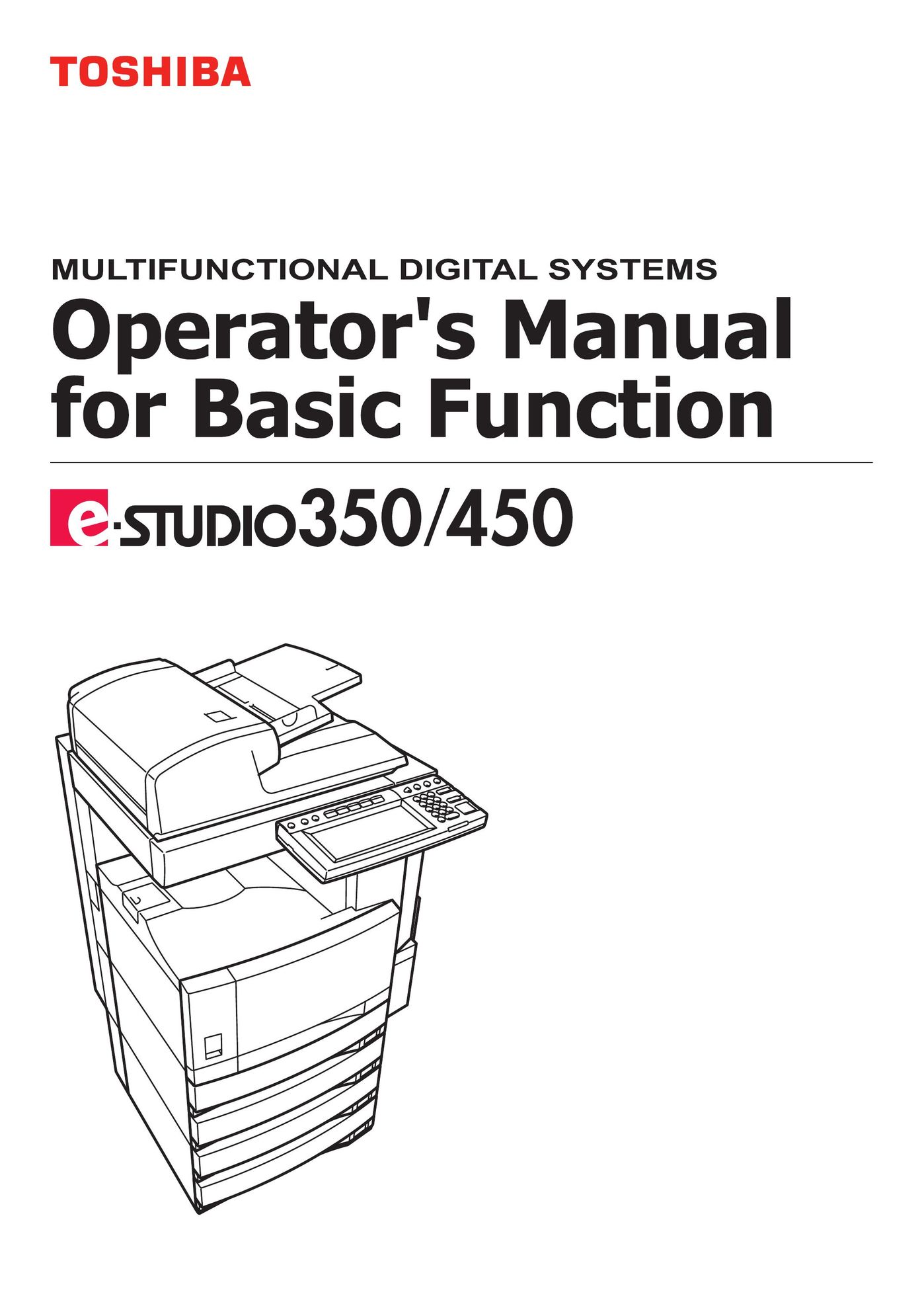 Toshiba 350 All in One Printer User Manual