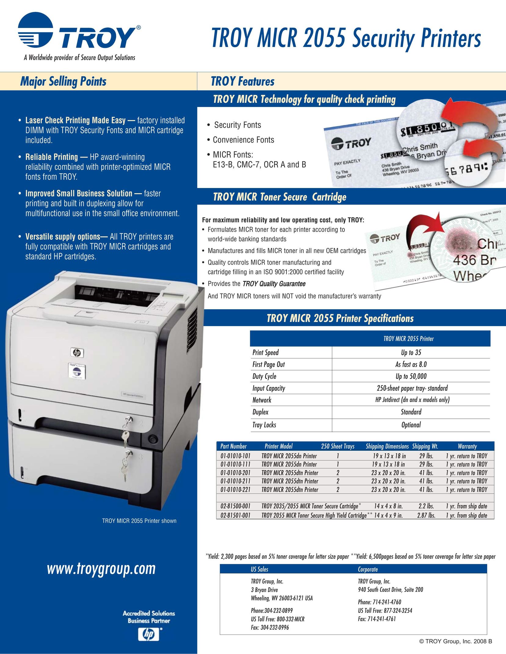 TROY Group 2055dn All in One Printer User Manual