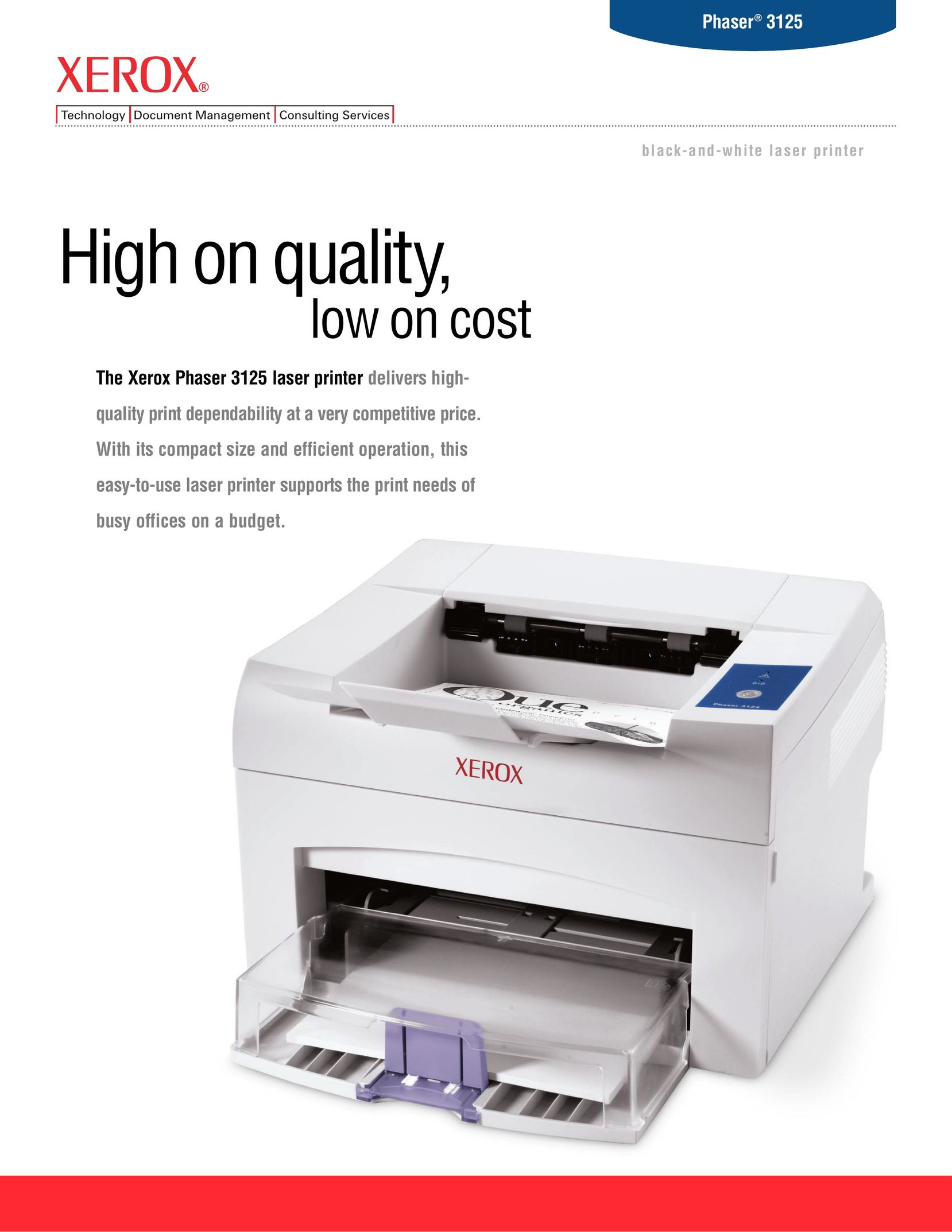 Xerox 3125 All in One Printer User Manual