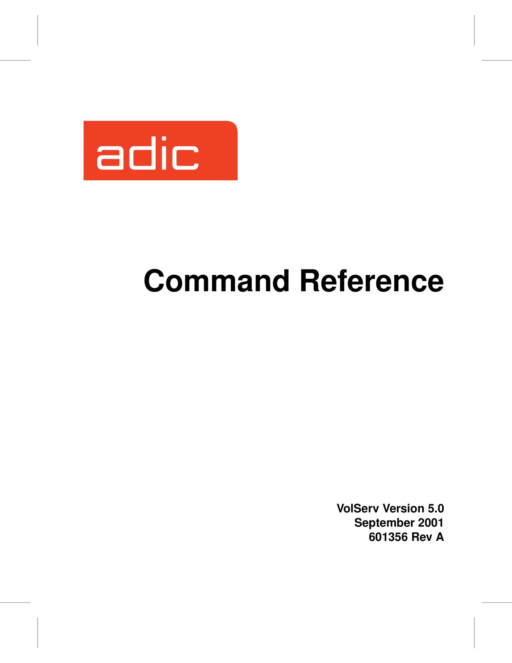 ADIC 601356 Barcode Reader User Manual