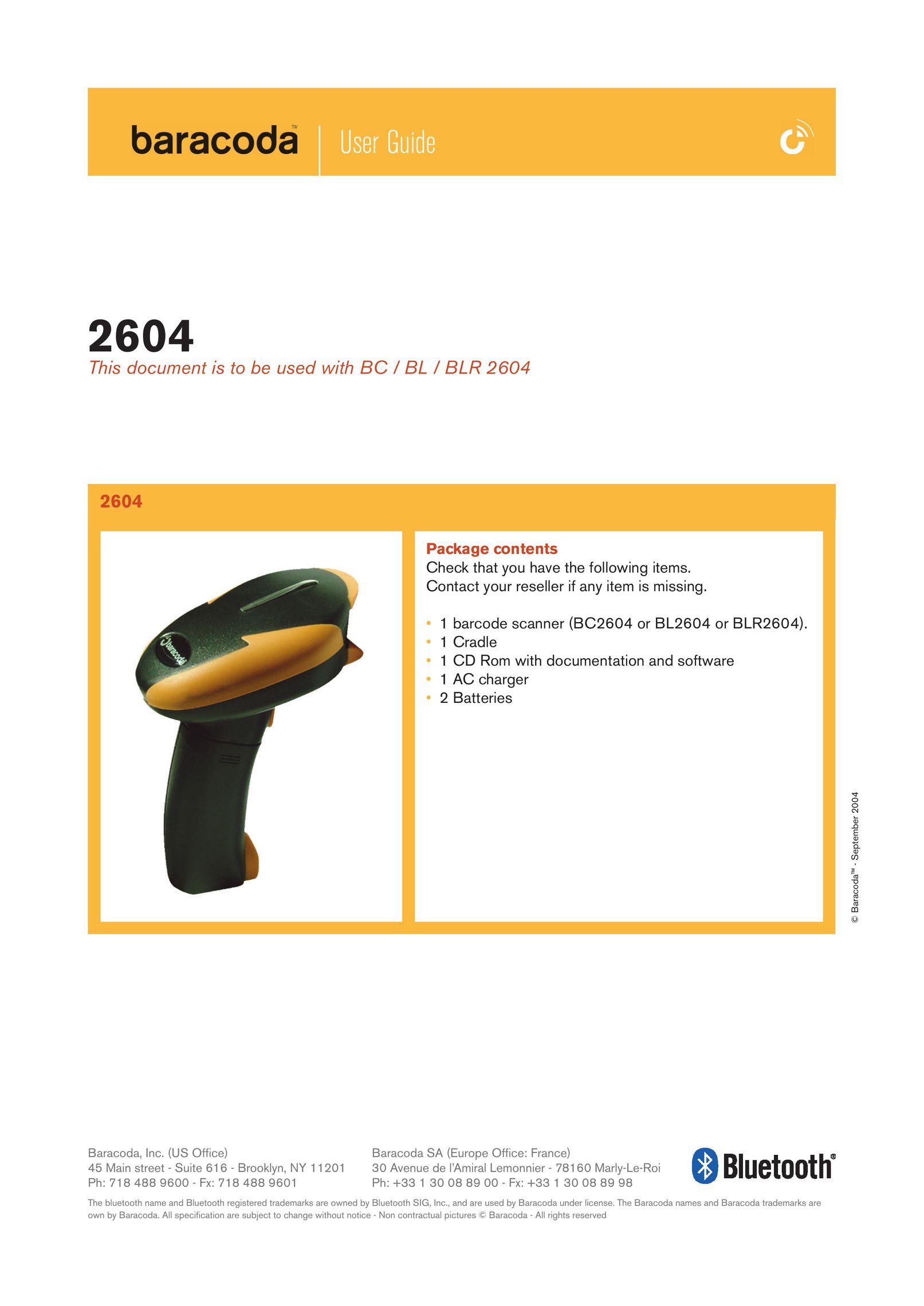Baracoda 2604 Barcode Reader User Manual