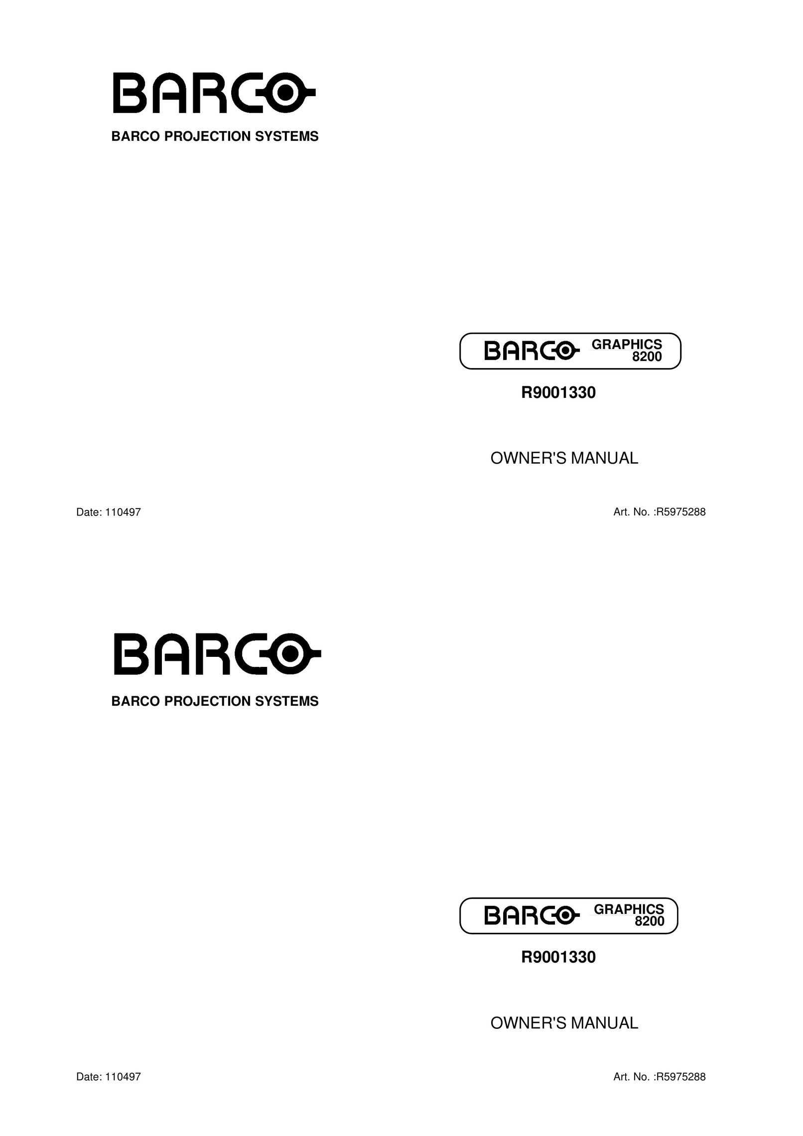 Barco R9001330 Barcode Reader User Manual