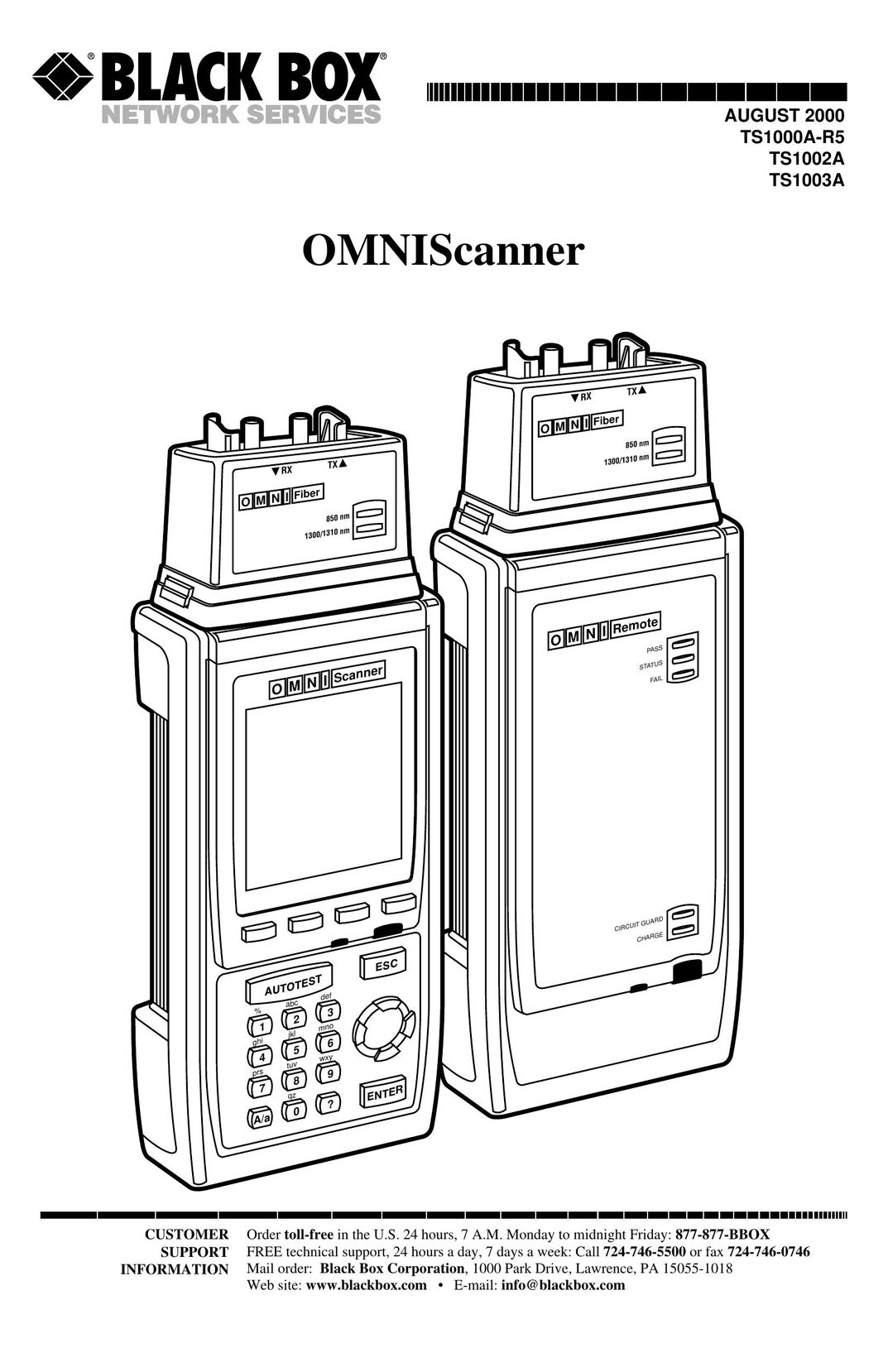 Black Box TS1000A-R5 Barcode Reader User Manual