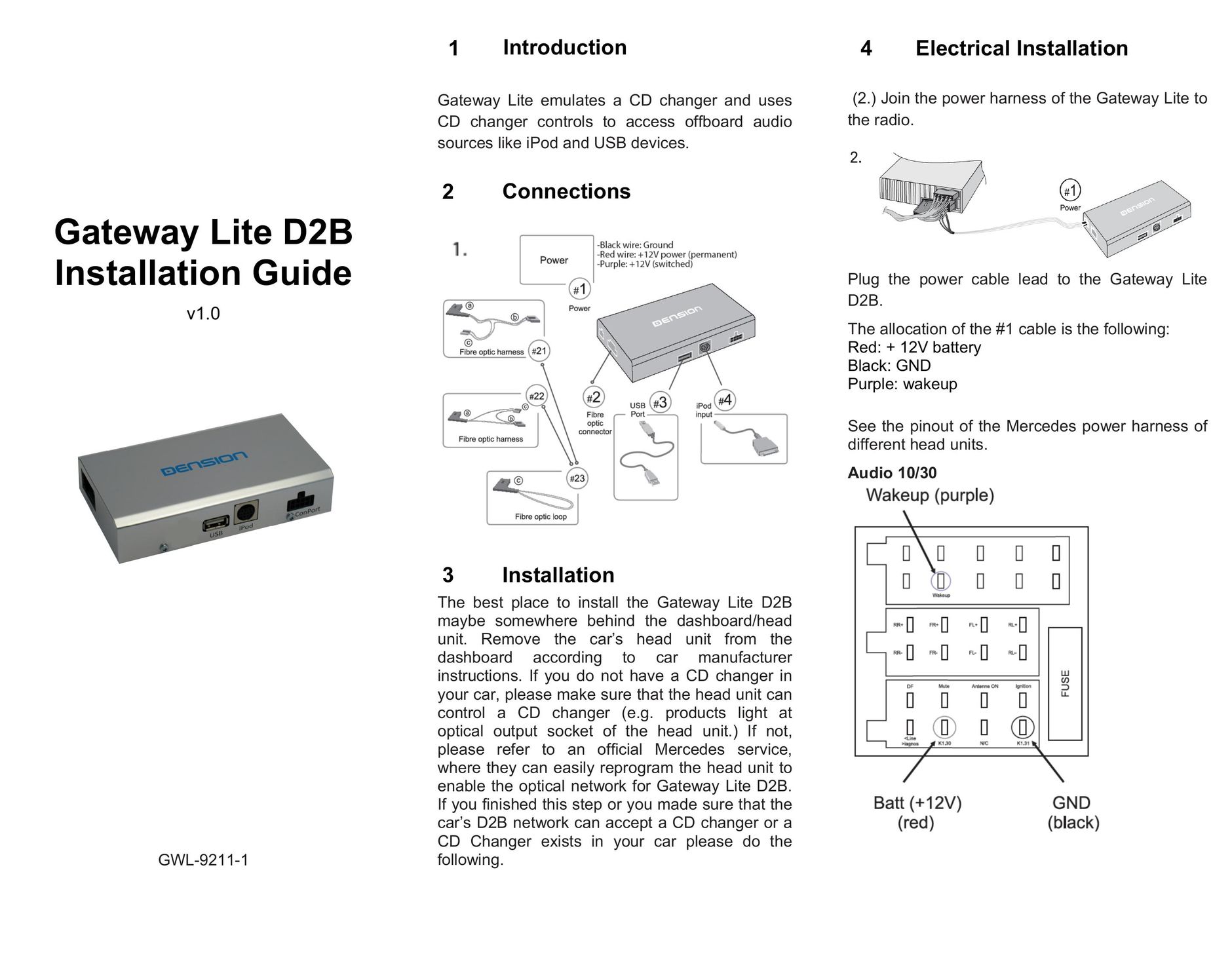 Gateway D2B Barcode Reader User Manual