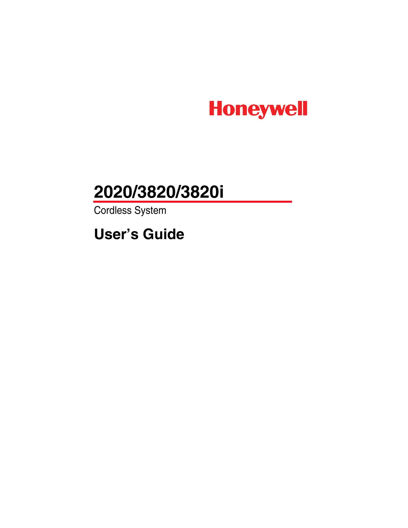 Honeywell 3820 Barcode Reader User Manual