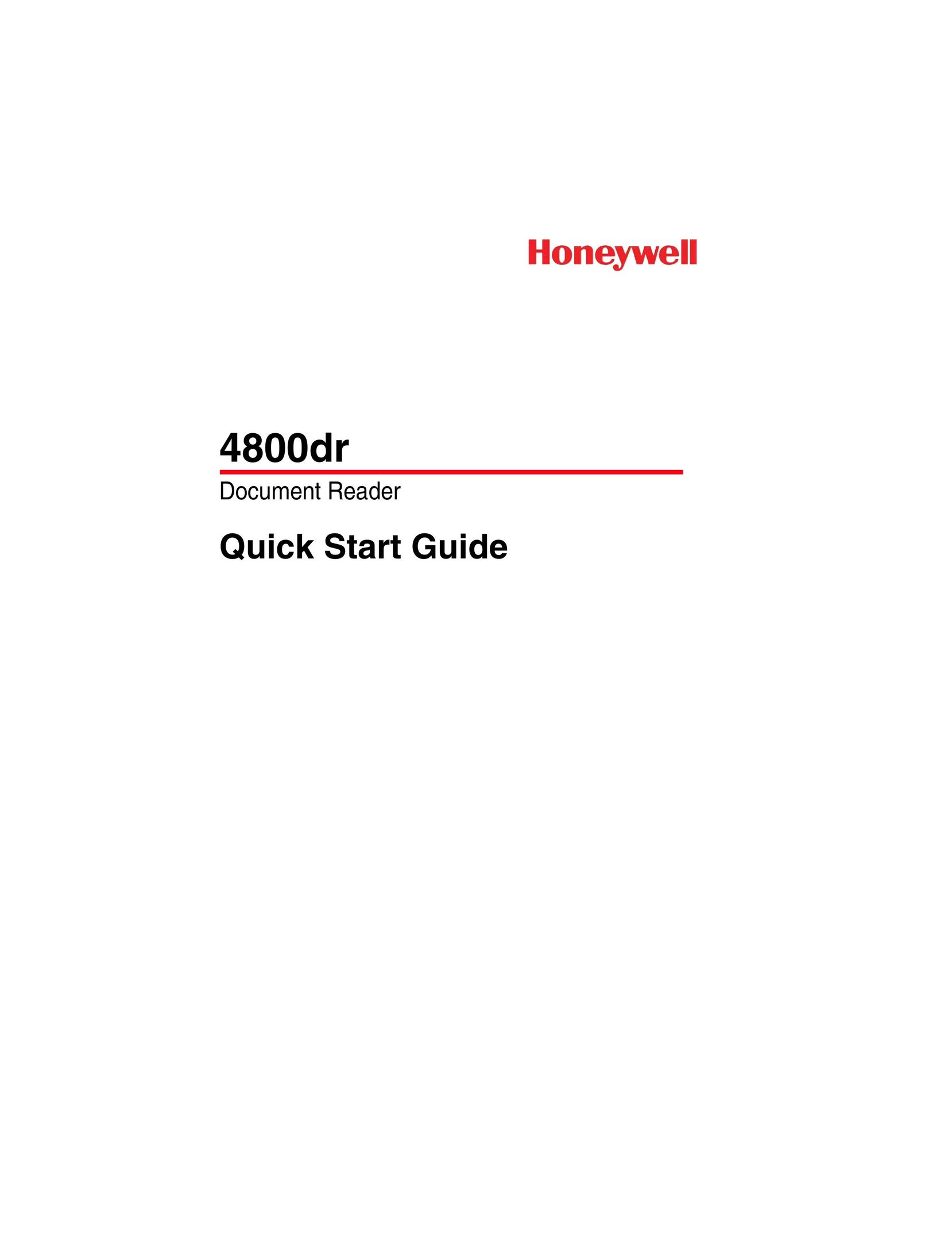 Honeywell 4800dr Barcode Reader User Manual