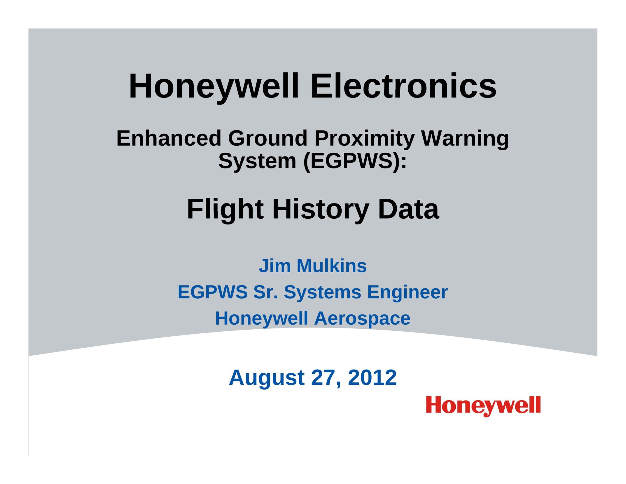 Honeywell EGPWS Barcode Reader User Manual