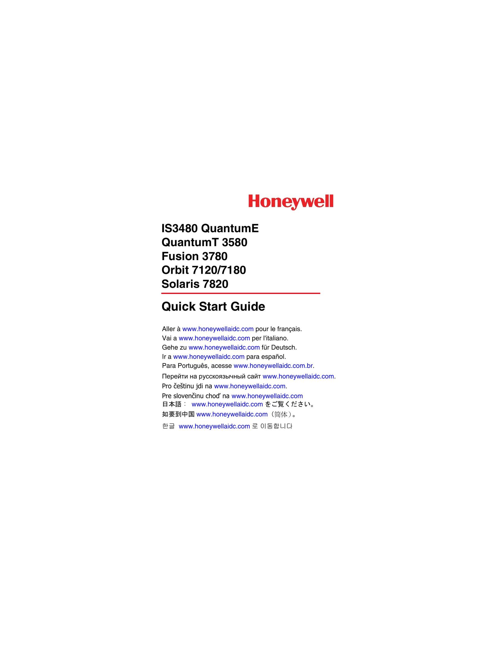 Honeywell IS3480 Barcode Reader User Manual