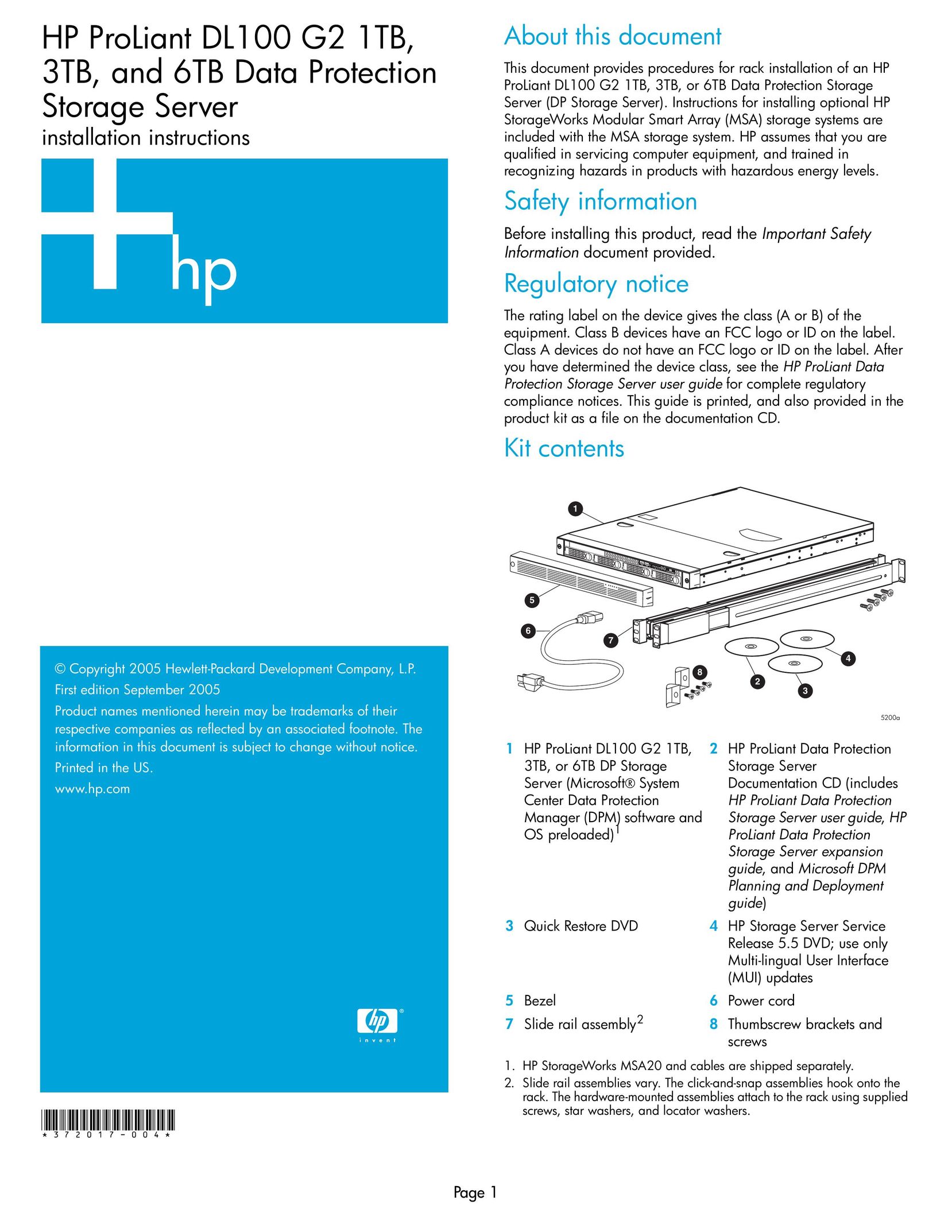 HP (Hewlett-Packard) DL100 G2 Barcode Reader User Manual