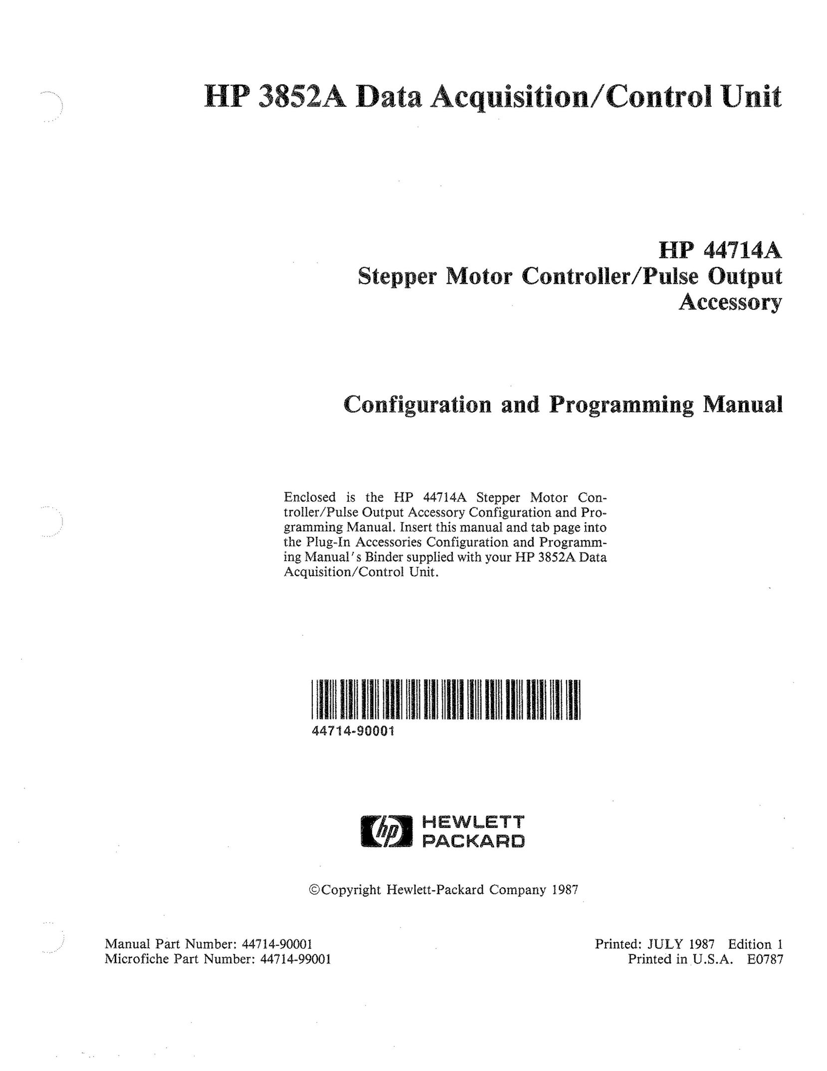 HP (Hewlett-Packard) HP 44714A Barcode Reader User Manual