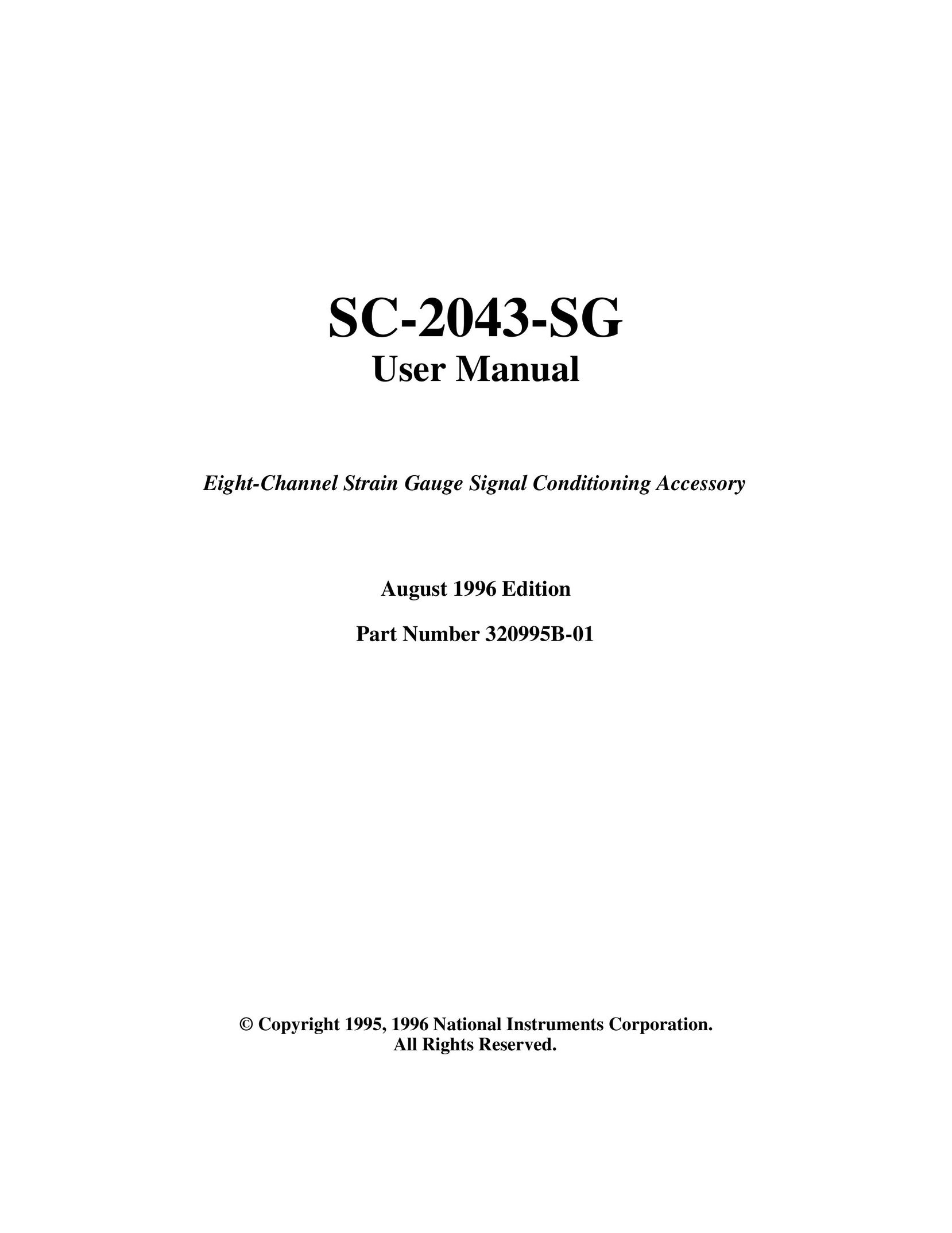 National Instruments SC-2043-SG Barcode Reader User Manual