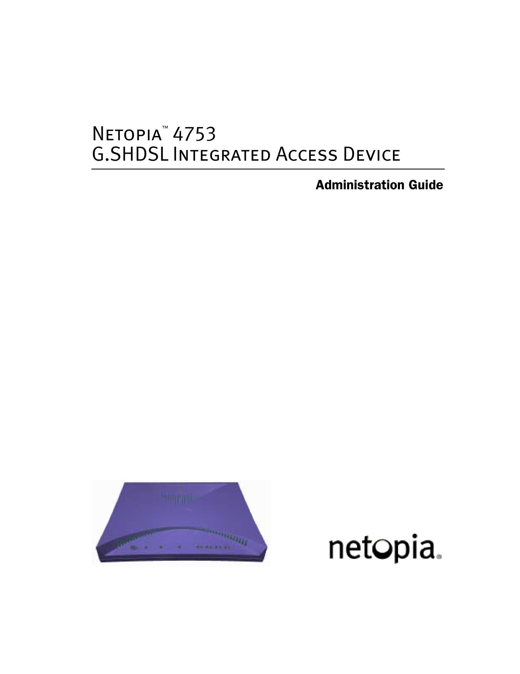 Netopia 4753 Barcode Reader User Manual