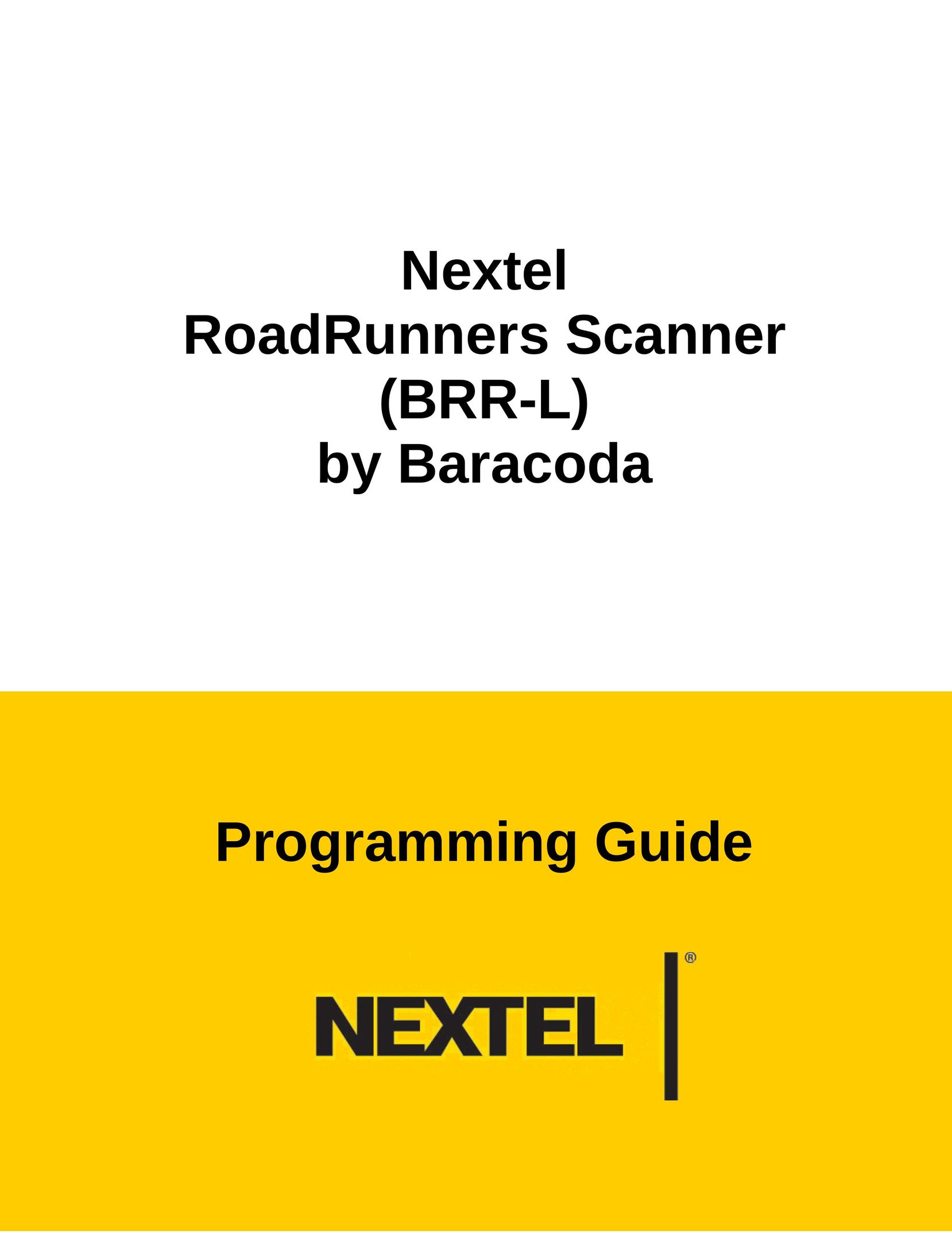 Nextel comm BRR-L Barcode Reader User Manual