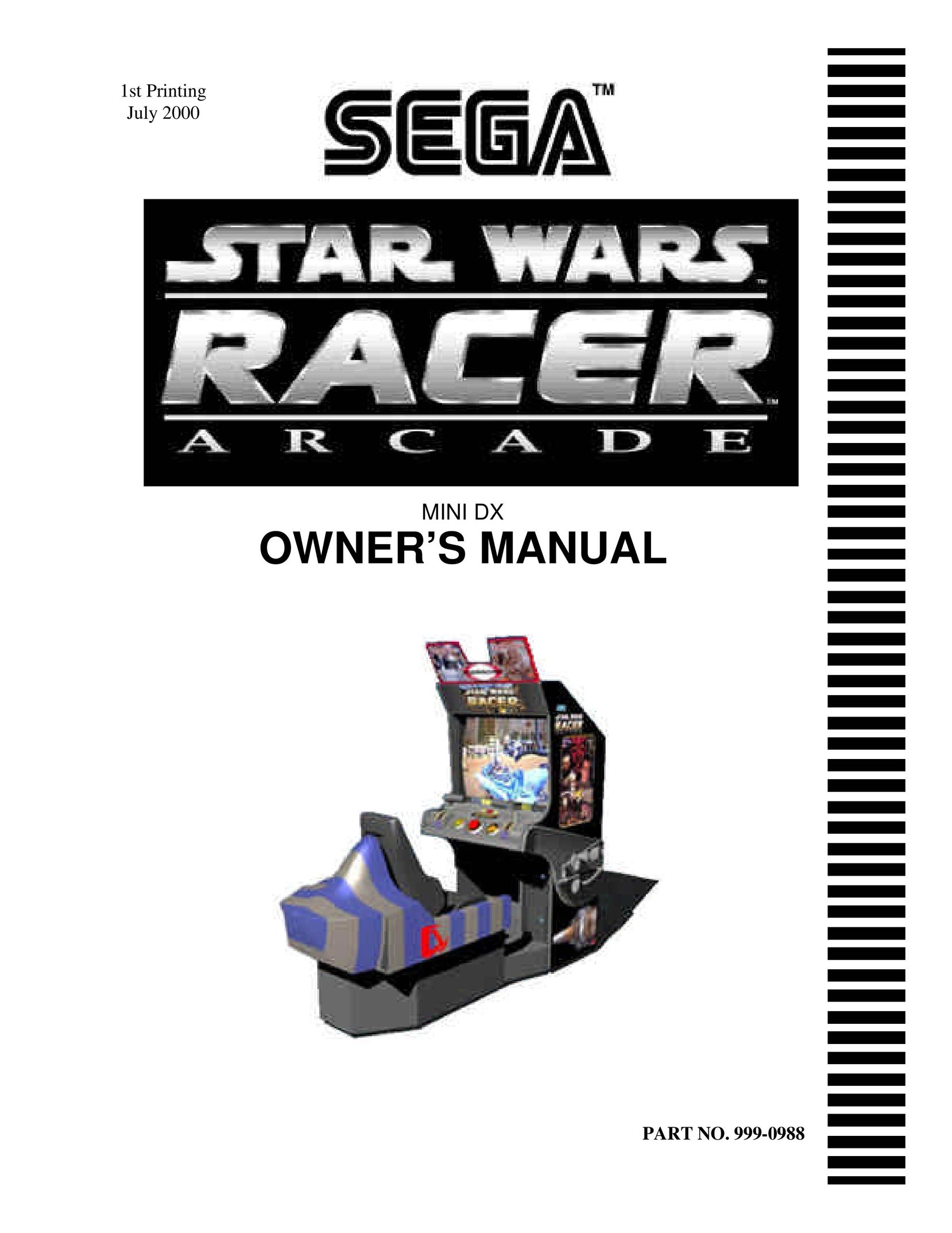 Sega Star Wars Racer Arcade Barcode Reader User Manual