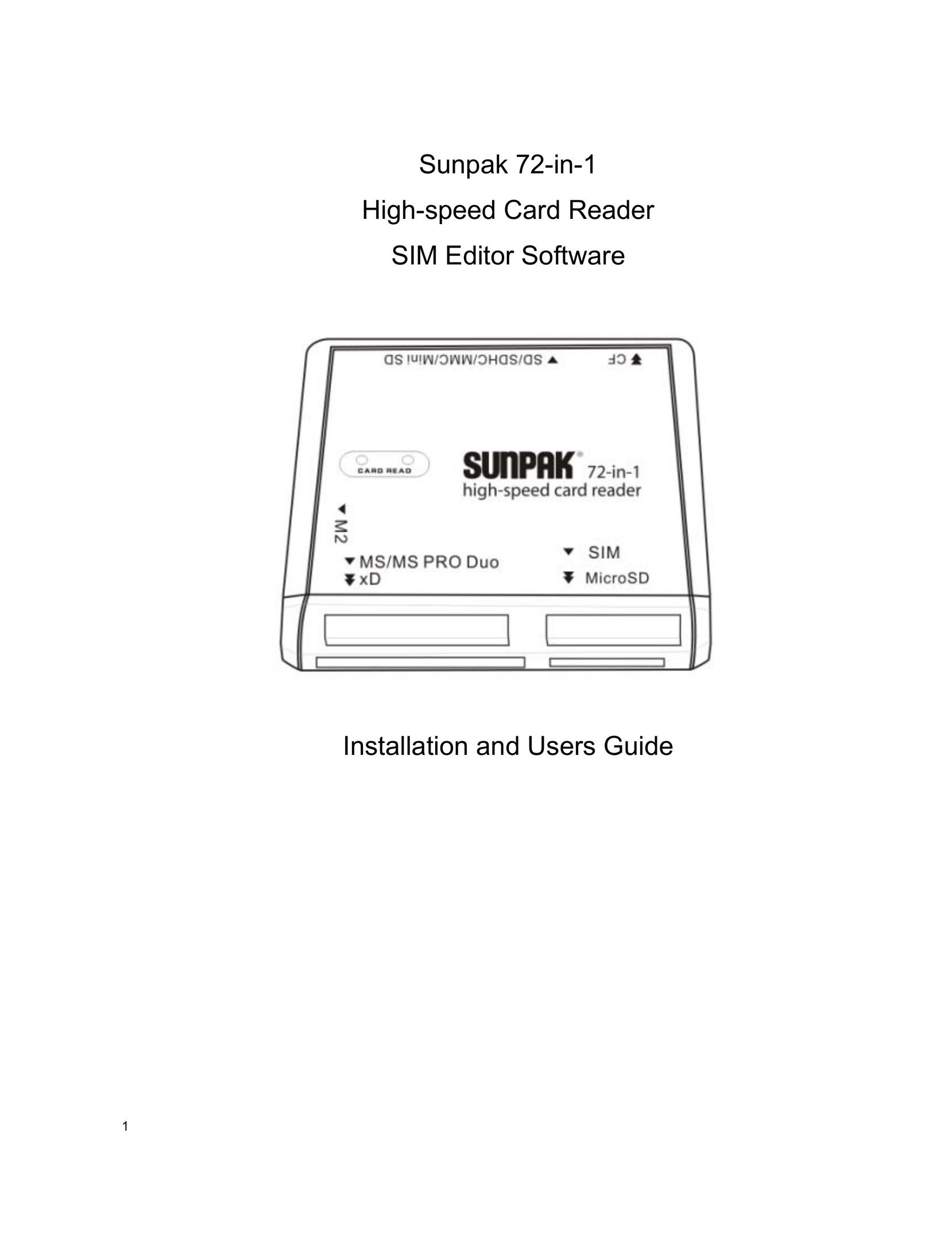 Sunpak ALLIN1-CR-BK Barcode Reader User Manual