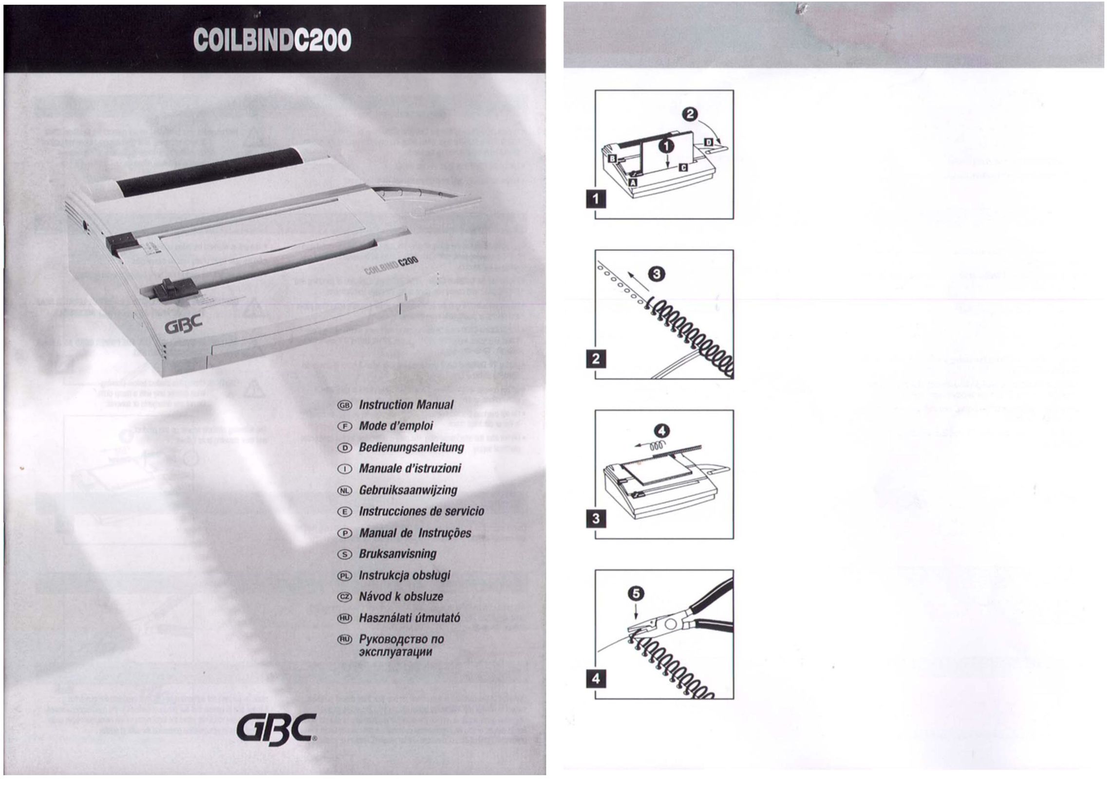 GBC C200 Binding Machine User Manual