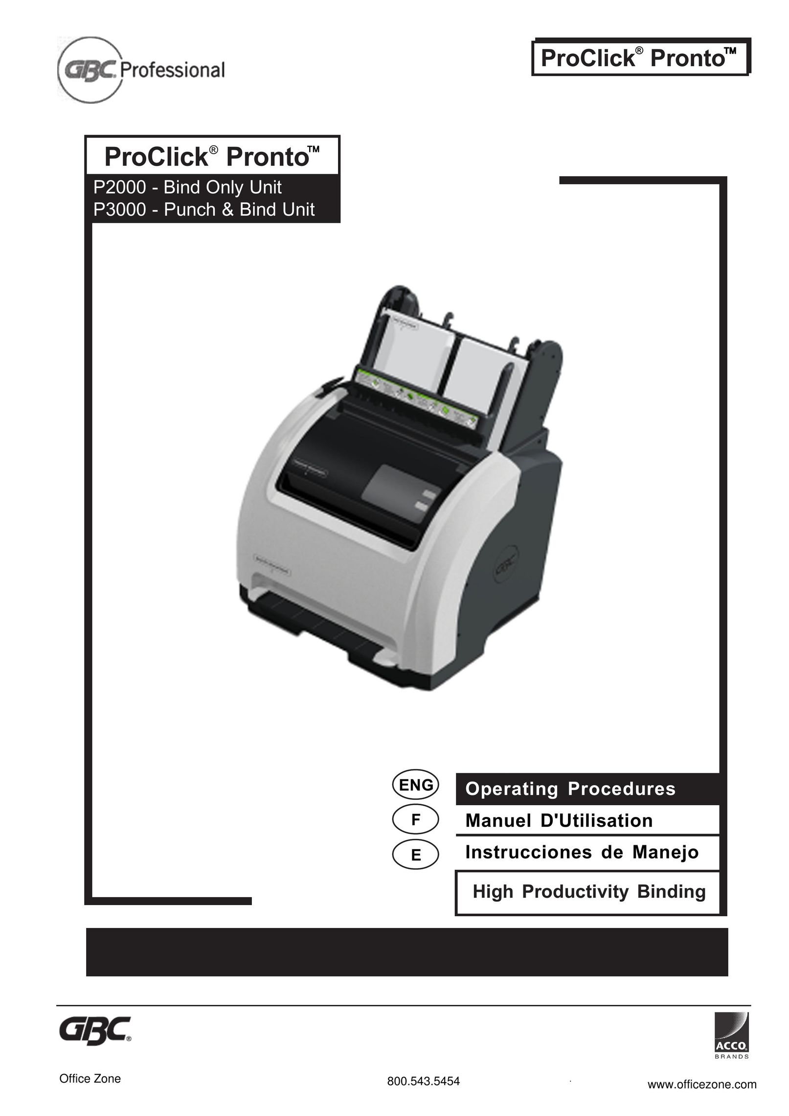 GBC P3000 Binding Machine User Manual