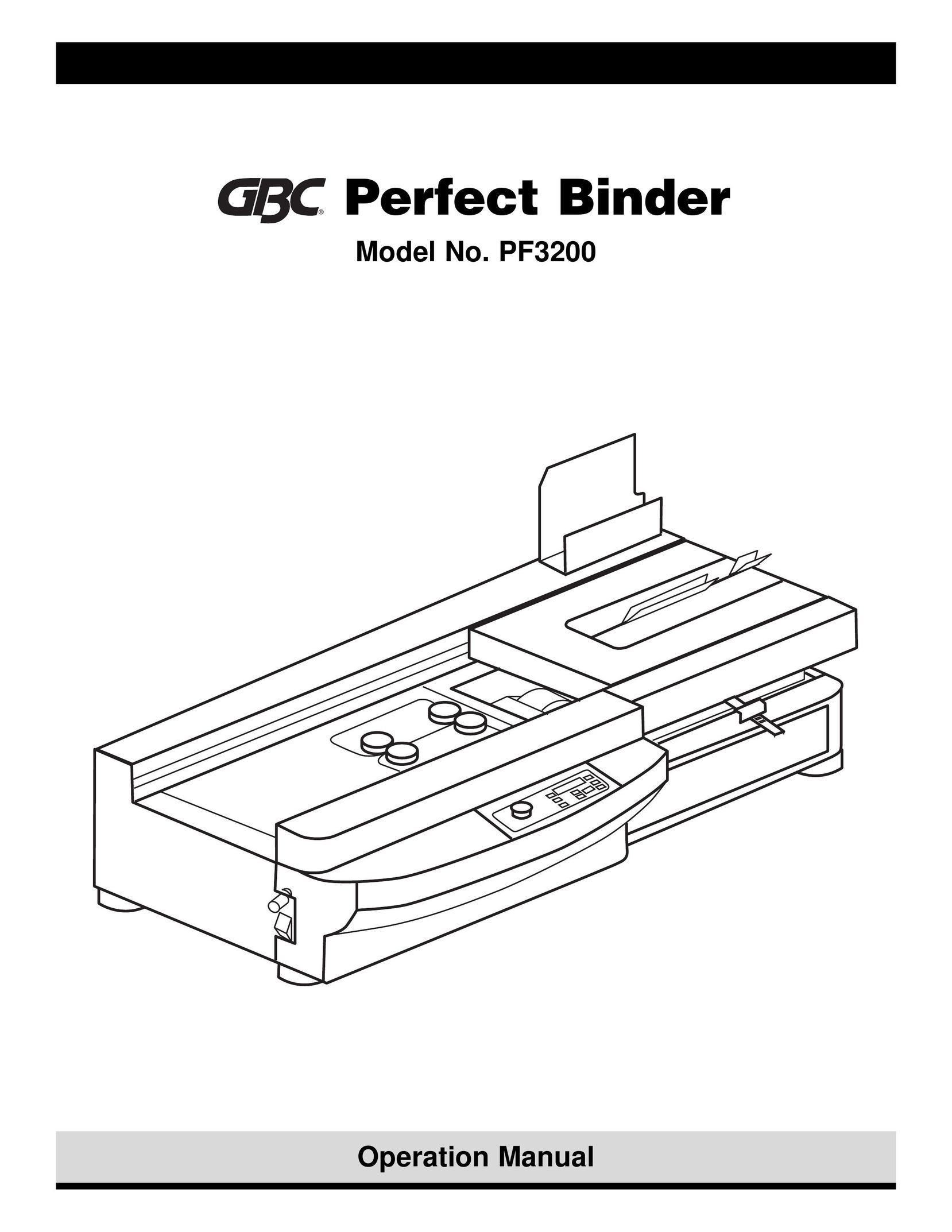 GBC PF3200 Binding Machine User Manual