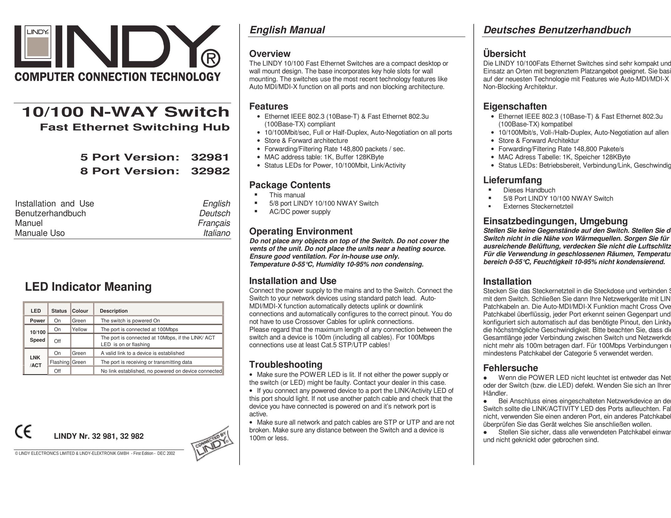 Lindy 32982 Binding Machine User Manual