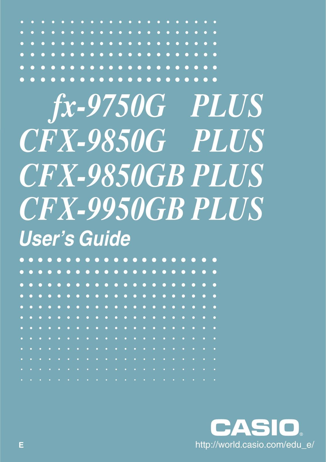 Casio CFX-9850GB Calculator User Manual