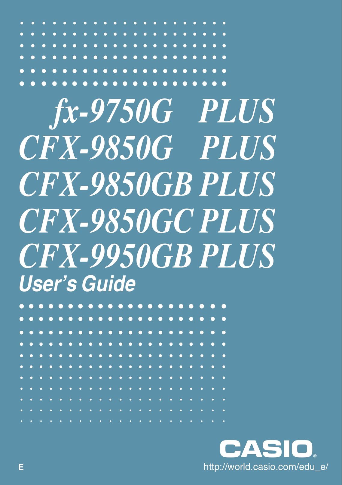 Casio CFX-9850GC PLUS Calculator User Manual
