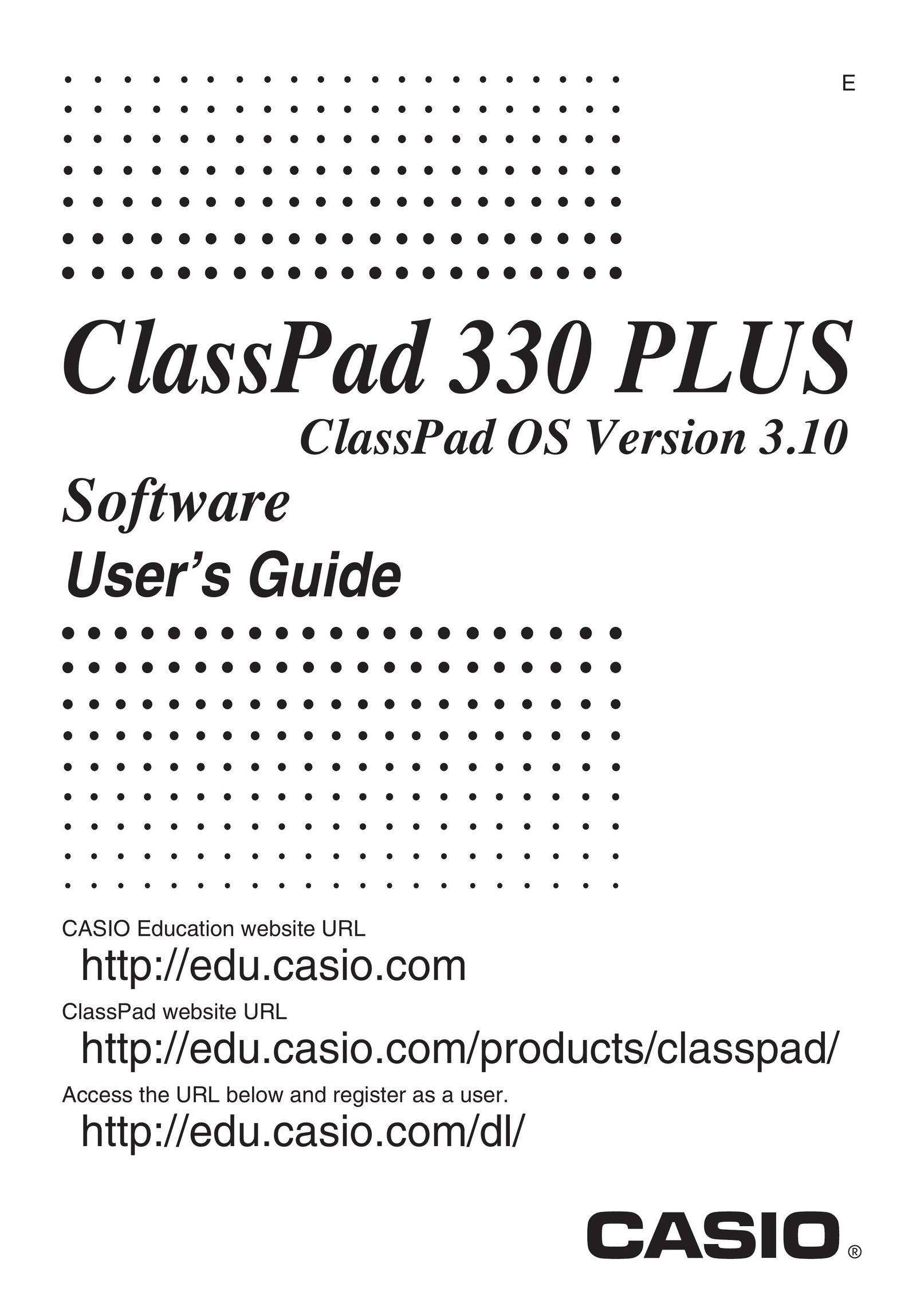 Casio CLASSPAD330PLUS Calculator User Manual